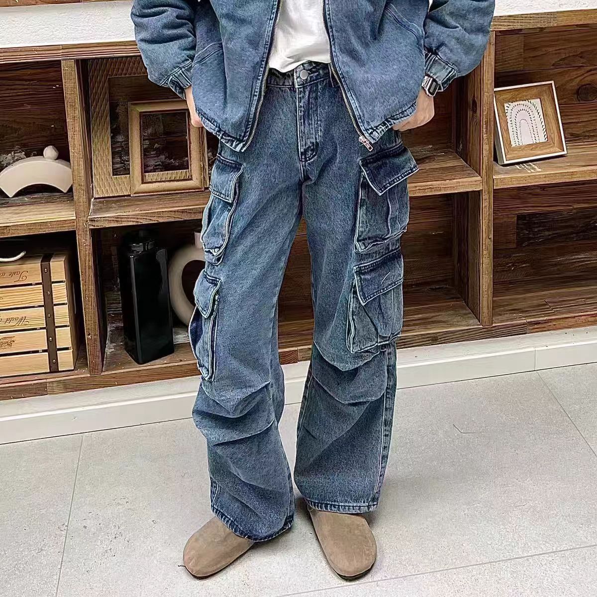 Japanese Brand × Jean Heavy duty washed hip hop skater work jeans Size US 32 / EU 48 - 3 Thumbnail