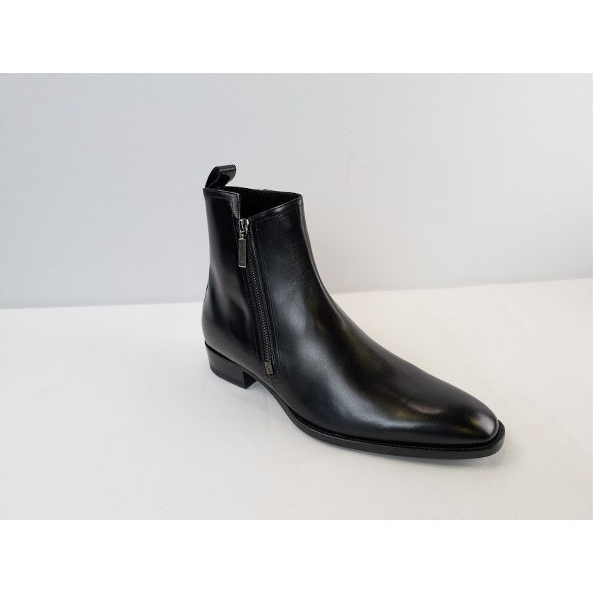 Saint Laurent Paris o1rshd1 Leather Shezan Wyatt 30 Chelsea Boots in Nero Size US 10.5 / EU 43-44 - 3 Thumbnail