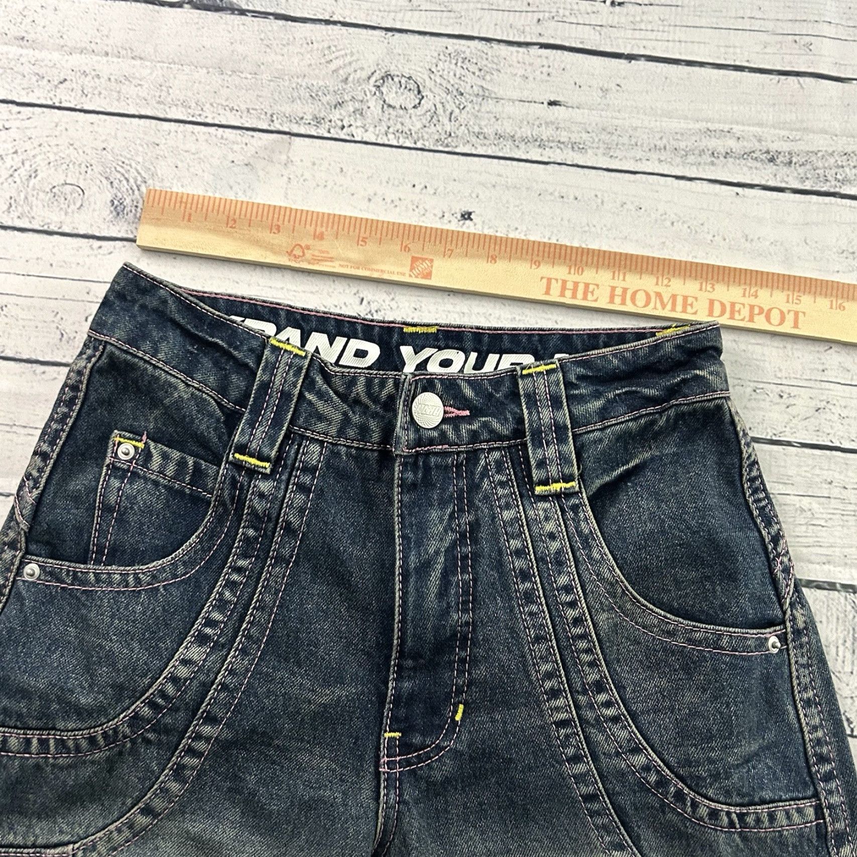 Vintage A.LAB 26" Mega Denim Blue Jeans Women's 0 Super Baggy Rave - Jeans, Women, 26, Blue, Denim, Wide-Leg, 5-Pocket Design, Regular, 0, A.LAB Size 26" / US 2 / IT 38 - 3 Thumbnail
