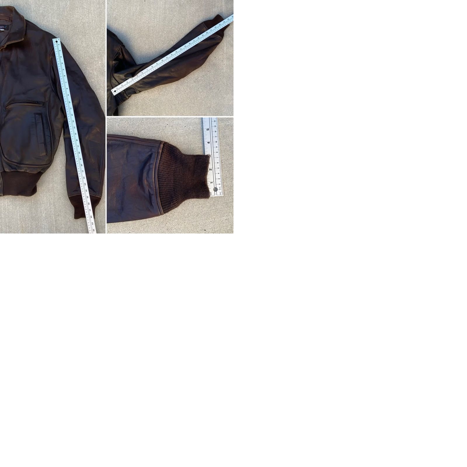 Vintage VINTAGE Flight Suits Ltd Leather Bomber Jacket 44 Long USA Brown Flight Worn Mens Jacket Size US S / EU 44-46 / 1 - 12 Thumbnail