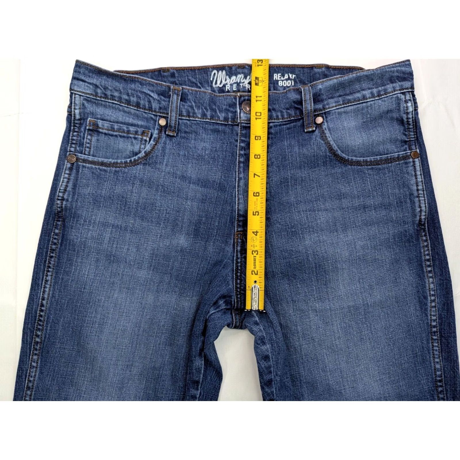 Wrangler VINTAGE Wrangler Retro Relaxed Boot Cut Western Jeans Men 35x35 Blue Denim Cotton Spandex 5-Pocket WRT20JH Mens Boots/ Cowboy style 90s/00s Size US 35 - 5 Thumbnail