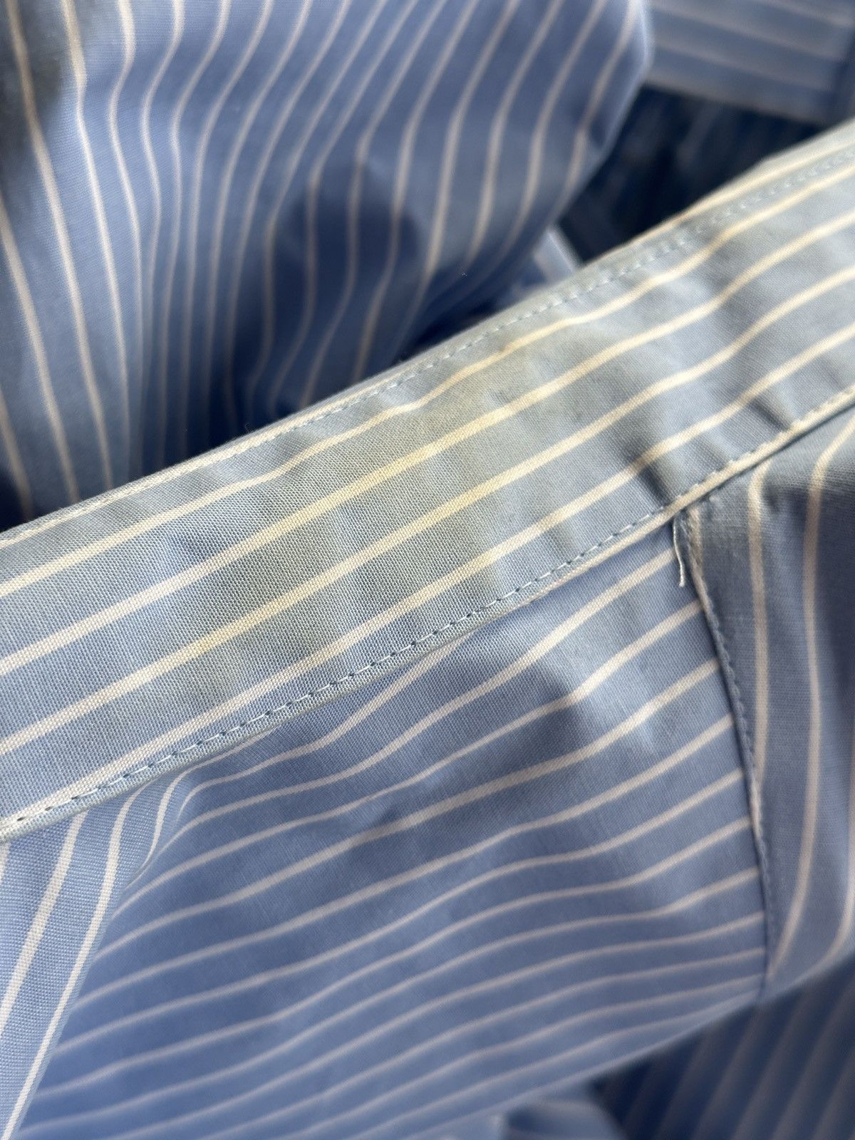 Martine Rose MARTINE ROSE OVERSIZED BONDED SHIRT BLUE STRIPE | Grailed