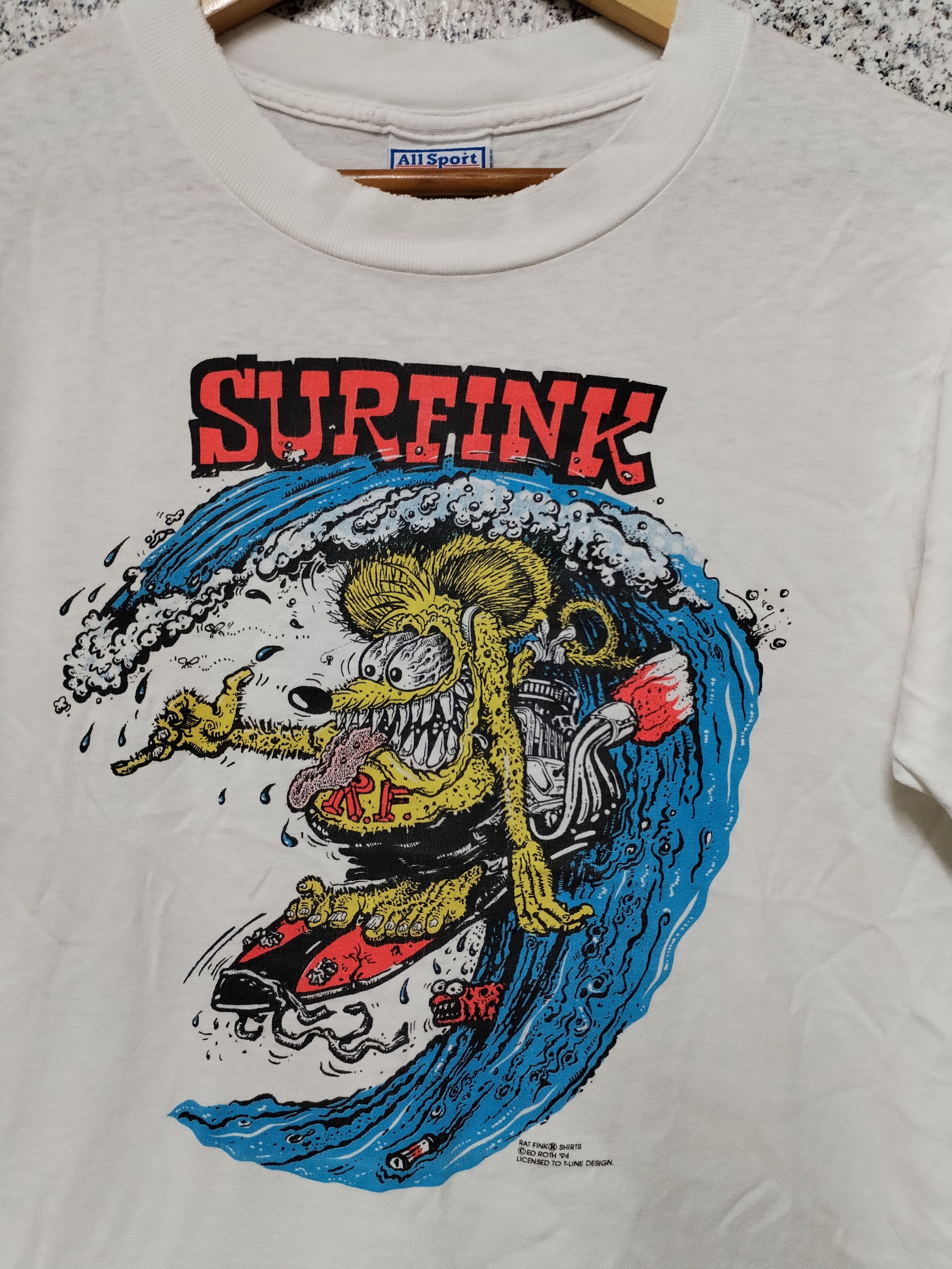 Vintage Thrashed Sun Faded Surfink Shirt Distressed Grunge Band Size US S / EU 44-46 / 1 - 3 Thumbnail