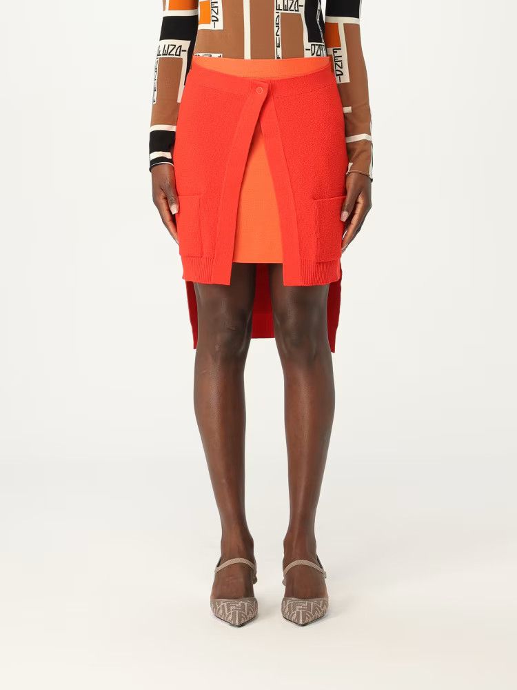 o1s1wg111225 Skirt in Red/Orange