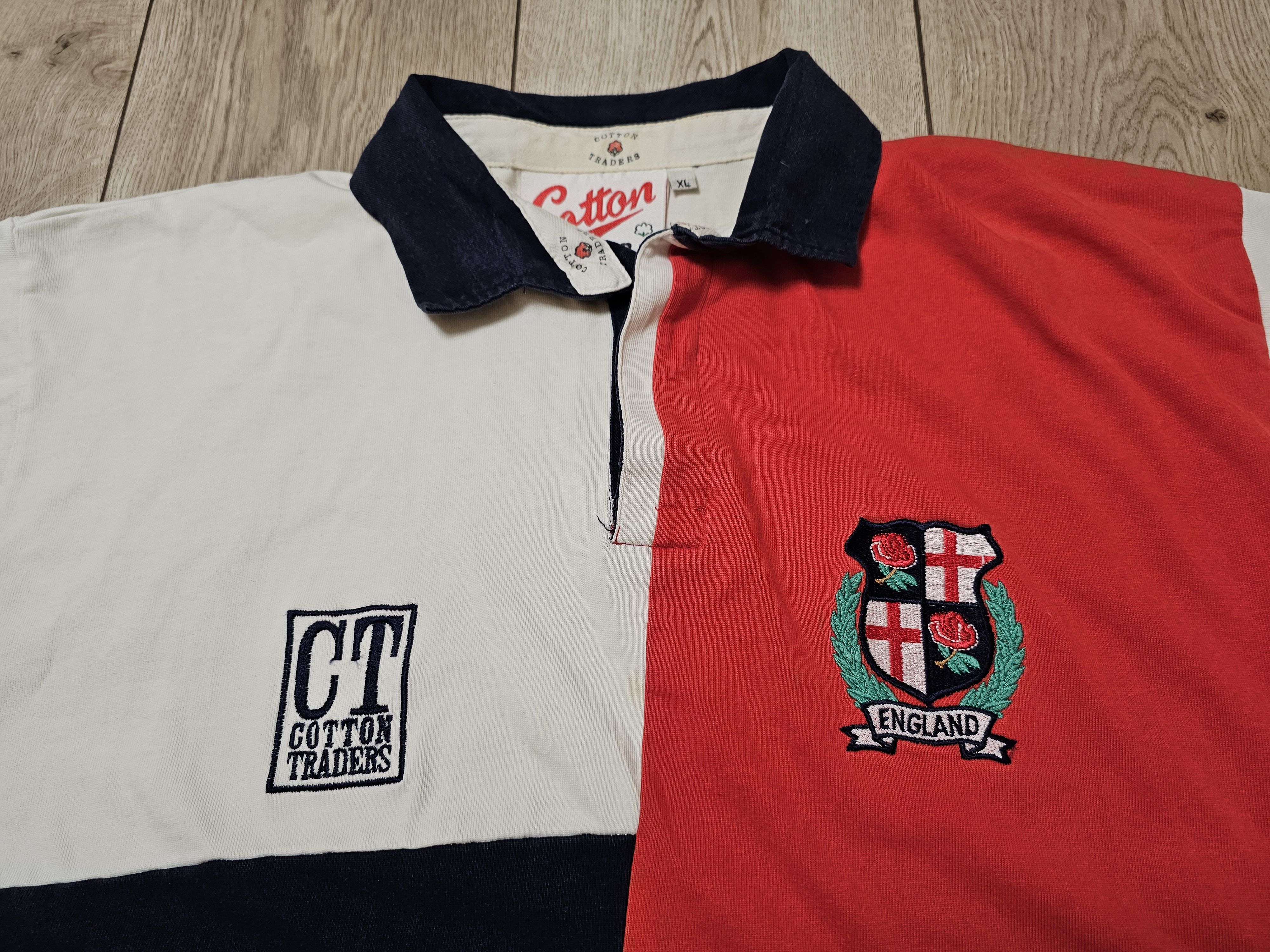 Cotton Traders × Vintage ENGLAND RUGBY JERSEY VINTAGE 90s LONG JERSEY RUGBY SHIRT Size US XL / EU 56 / 4 - 3 Thumbnail