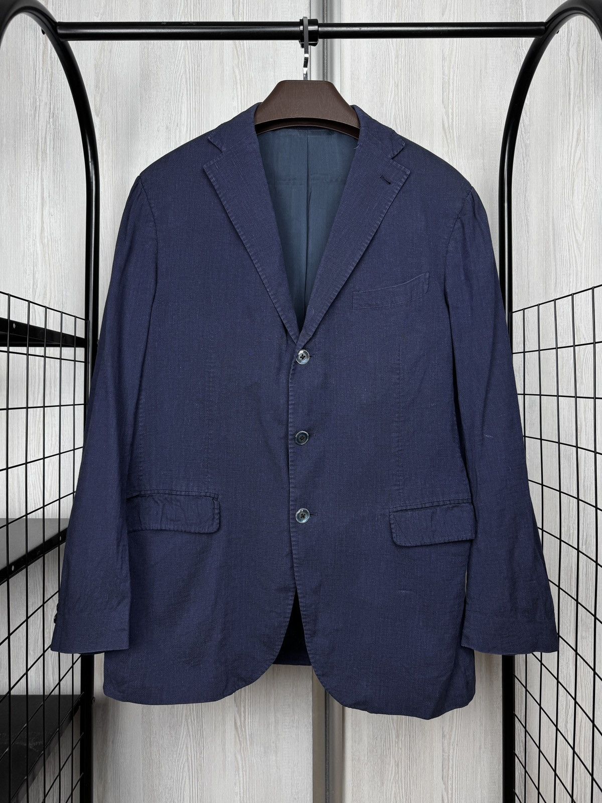 Cantarelli Cantarelli linen cot absolute light navy blue jacket blazer Size 42R - 2 Thumbnail
