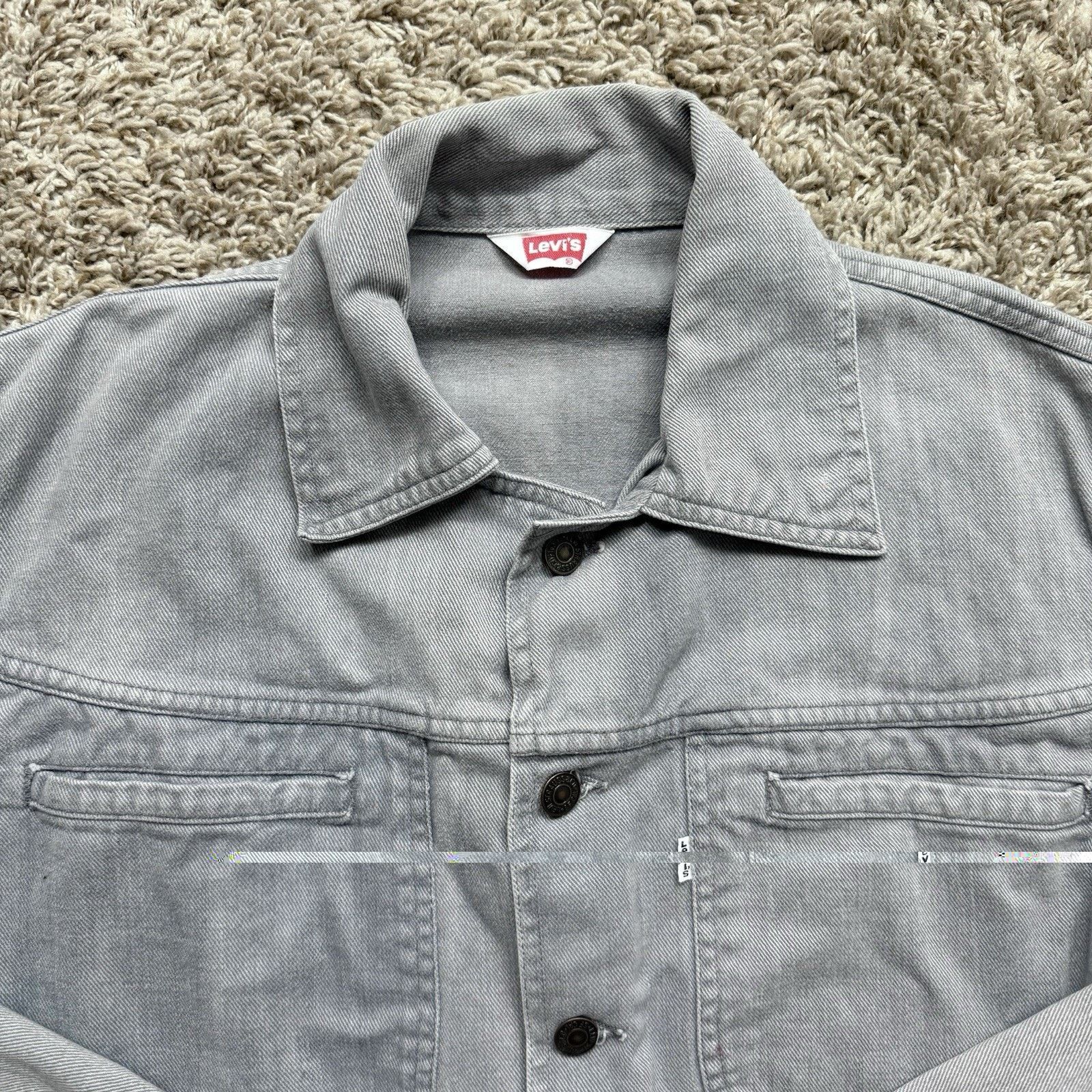 Levi's × Vintage Vintage 80’s Levi’s Grey Western Button Up Cotton Jacket Size M / US 6-8 / IT 42-44 - 6 Thumbnail