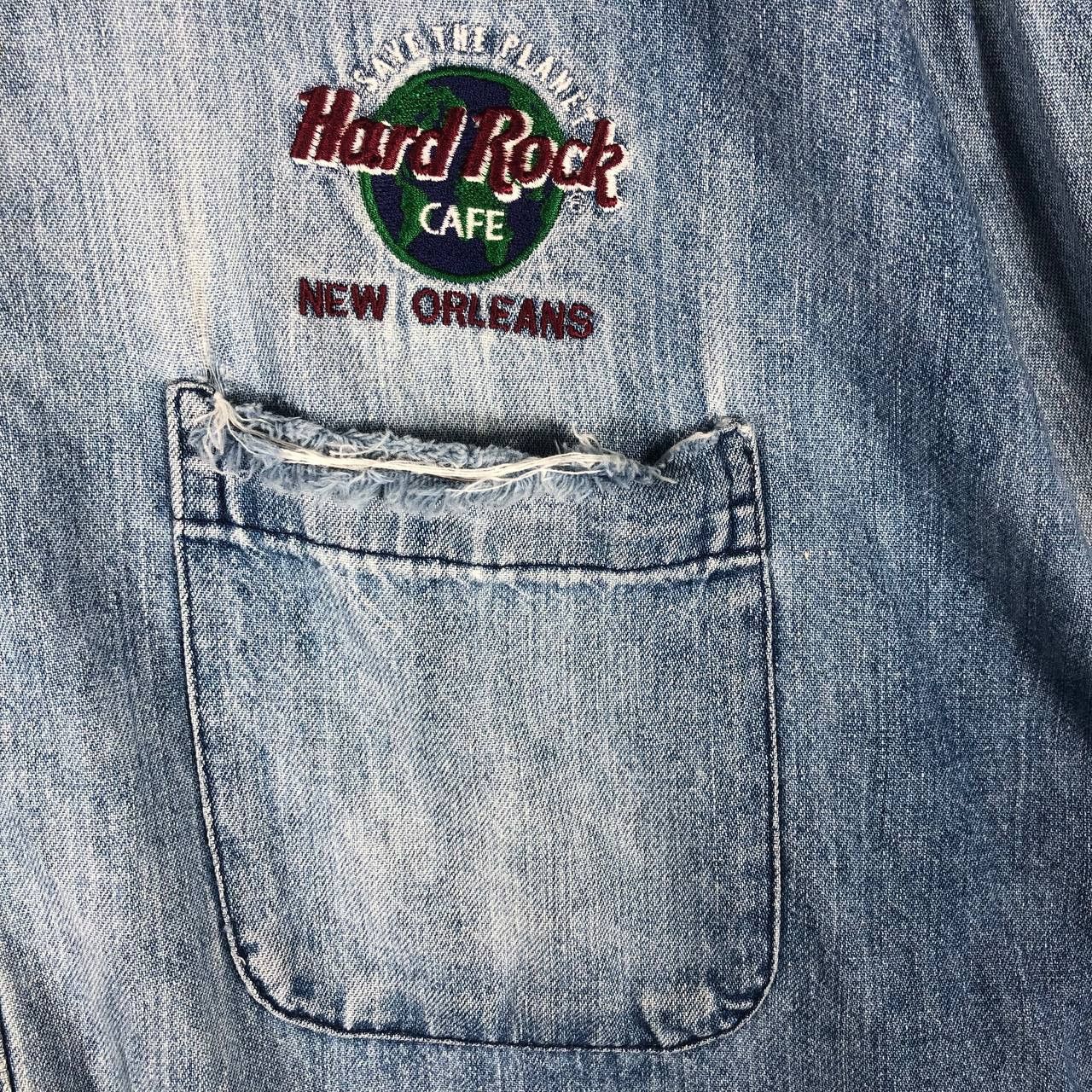 Hard Rock Cafe Vintage Hard Rock Cafe Denim Shirt Size XL / US 12-14 / IT 48-50 - 6 Thumbnail