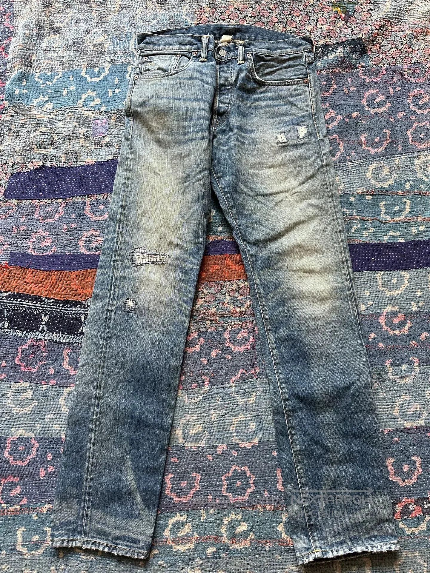 RRL Ralph Lauren rrl distressed vintage wash denim pants. Size US 31 - 1 Thumbnail
