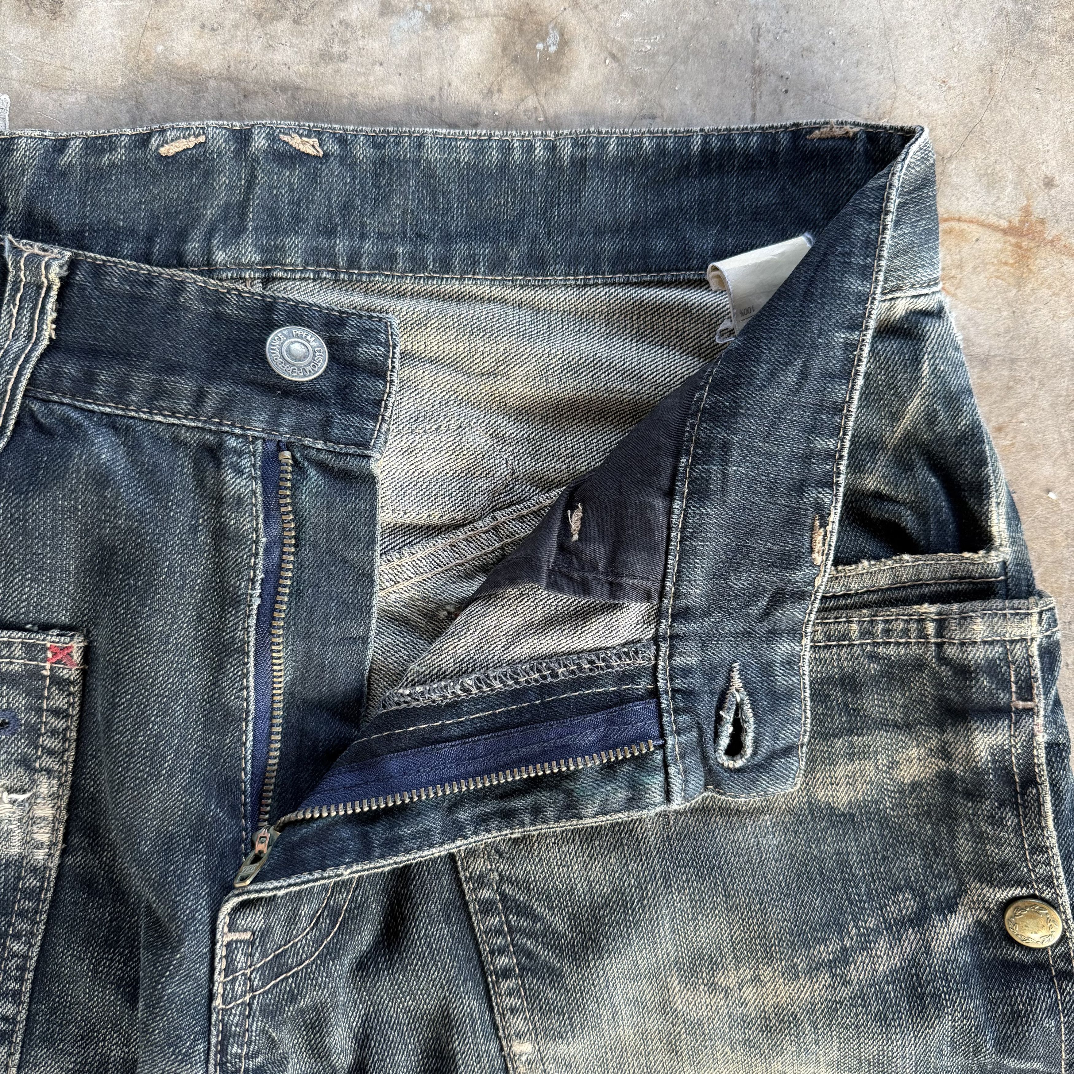 PPFM Vintage PPFM Ripped Faded Black Rusty Denim Jean W31 Size US 31 - 9 Thumbnail