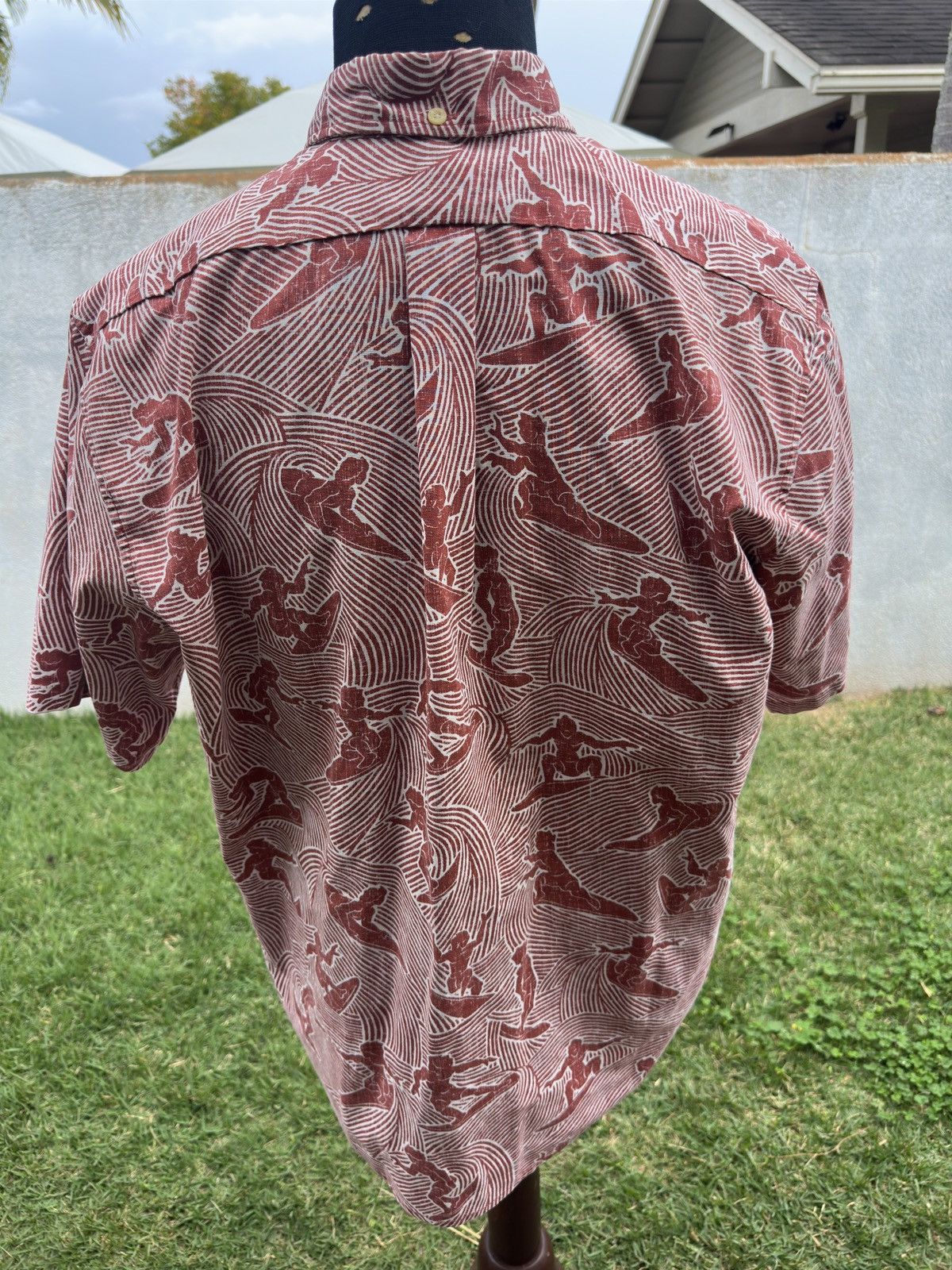 Reyn Spooner PreOwned Reyn Spooner Hawaiian Print Red Full Button Men's L Size US L / EU 52-54 / 3 - 2 Thumbnail