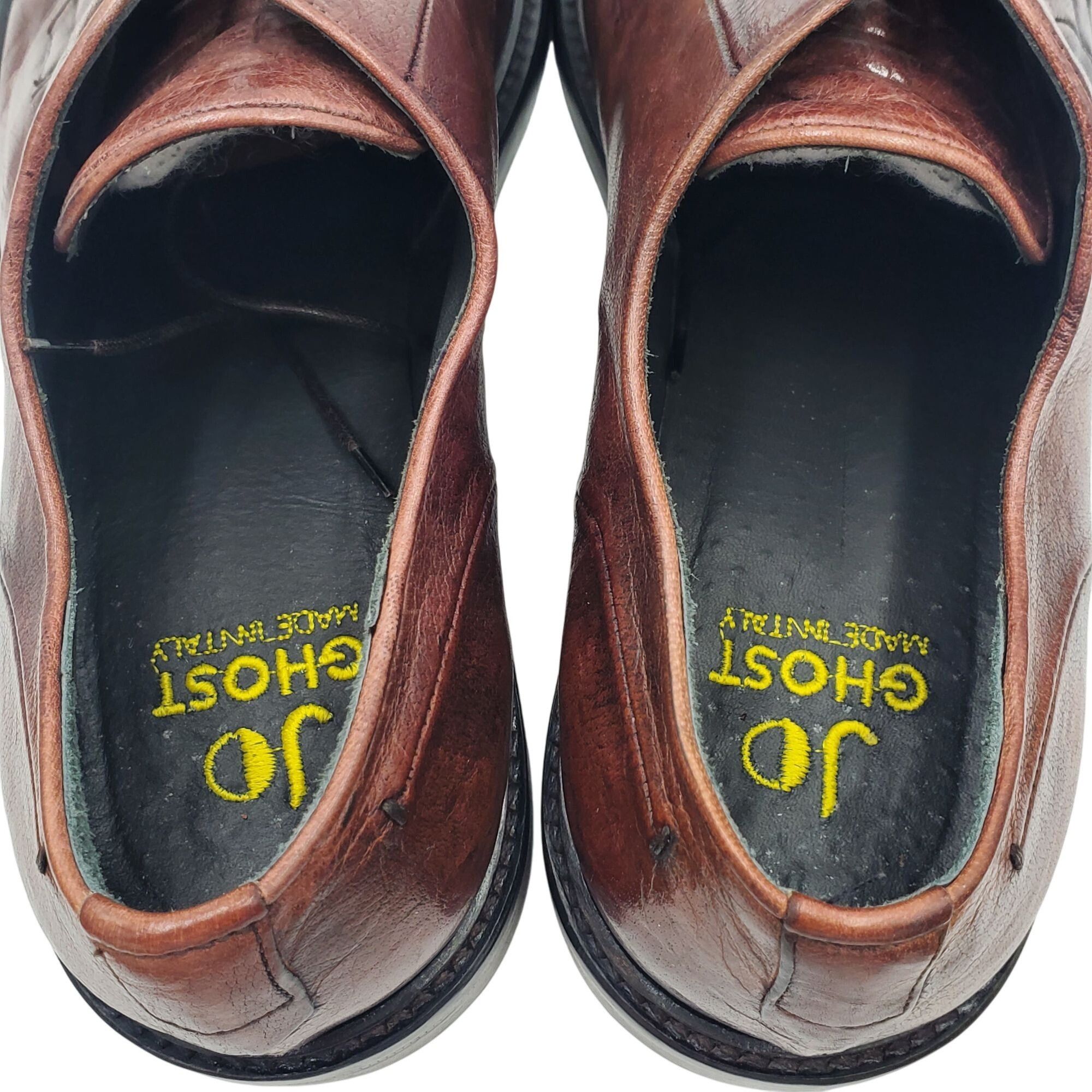 Jo Ghost Italy Jo Ghost Men's size 11 Brown Leather Round Toe Oxford Size US 11 / EU 44 - 9 Thumbnail