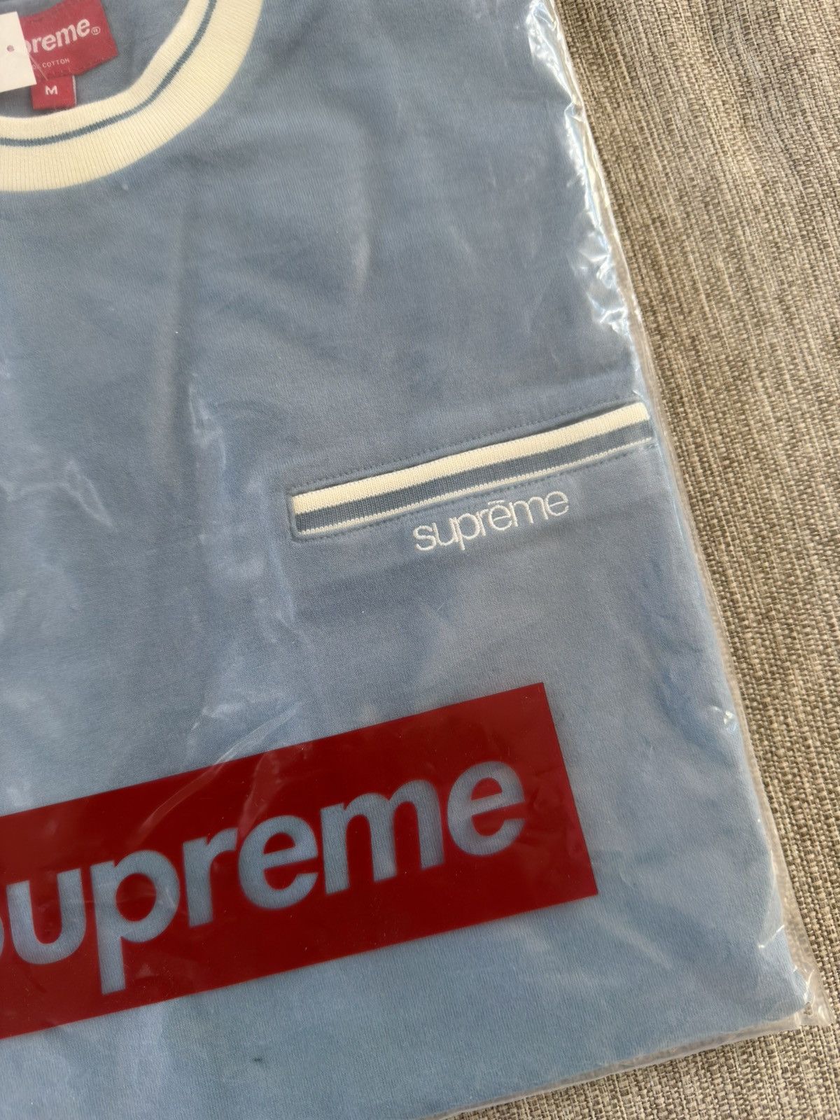 Supreme Supreme Ribbed Pocket Tee SS18 Slate Vintage Medium Size US M / EU 48-50 / 2 - 4 Thumbnail