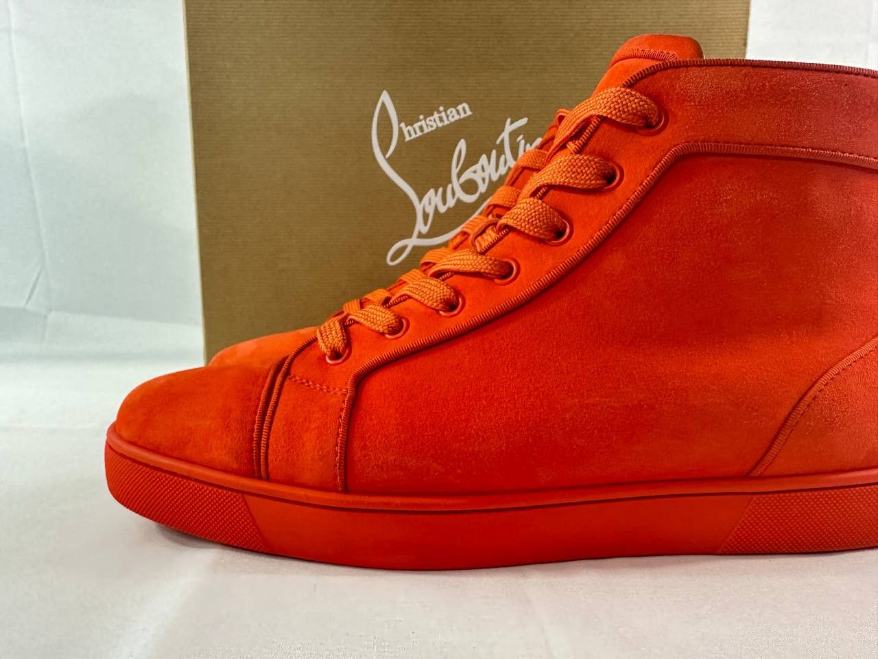 Christian Louboutin Christian Louboutin Louis Orlato Flat Sneakers Orange Suede Size US 11 / EU 44 - 9 Thumbnail