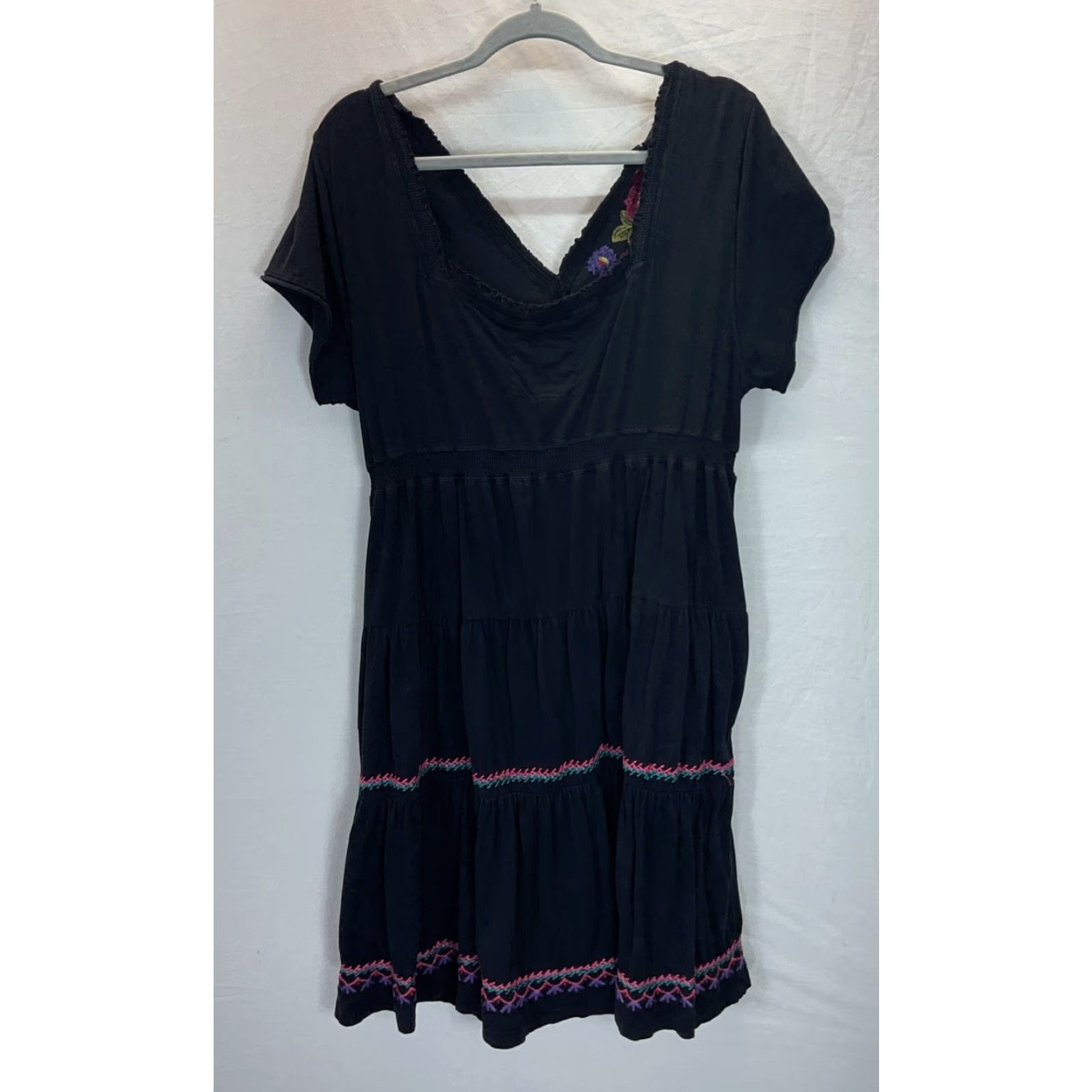 gwen ponte knit tank dress Ponte Knit Lace Ribbon V-Neck Mini Dress Delia's main image 1