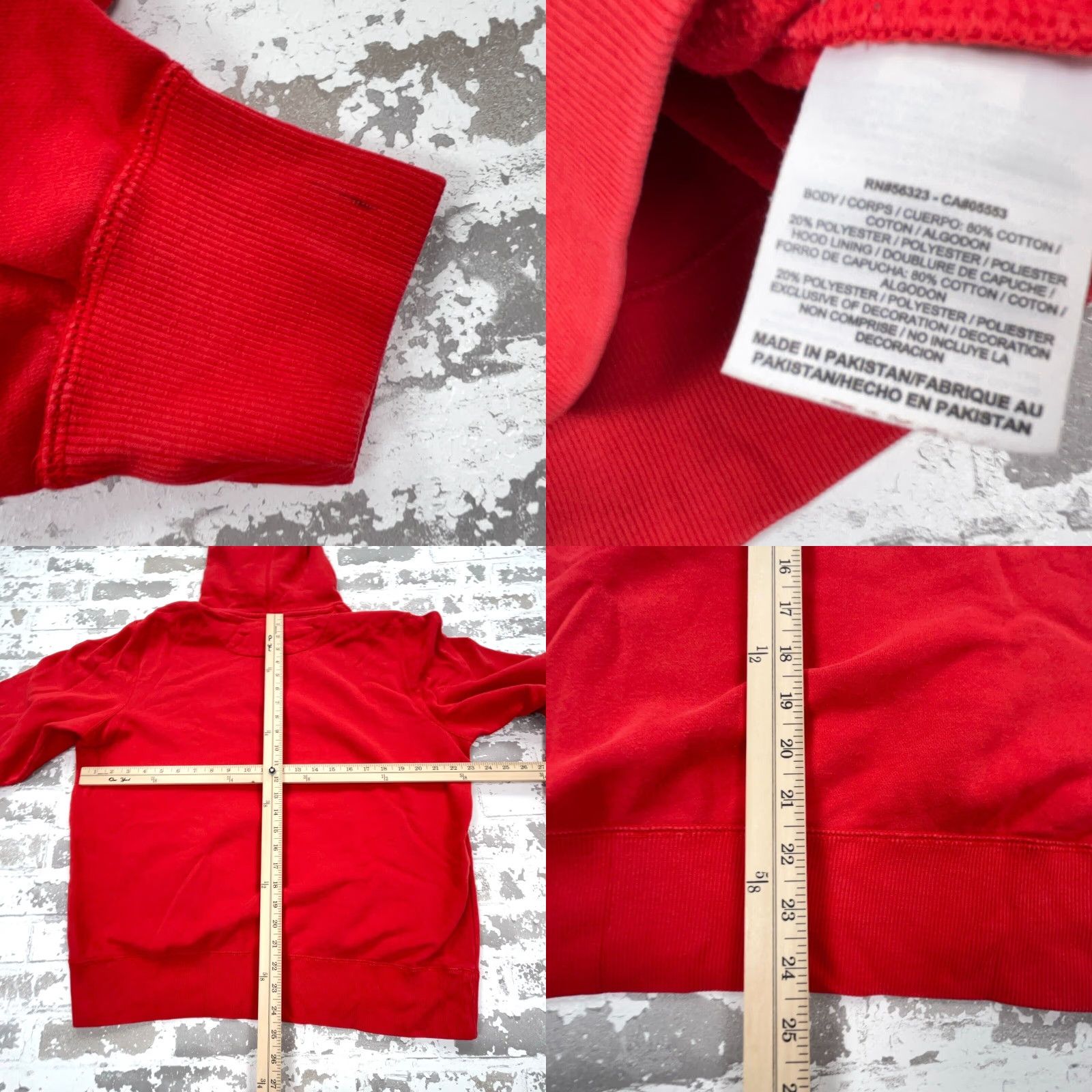 Nike VINTAGE Nike Hoodie Men Large Red Sweatshirt Sweater Big Center Swoosh Y2K 00s C Size US L / EU 52-54 / 3 - 8 Thumbnail