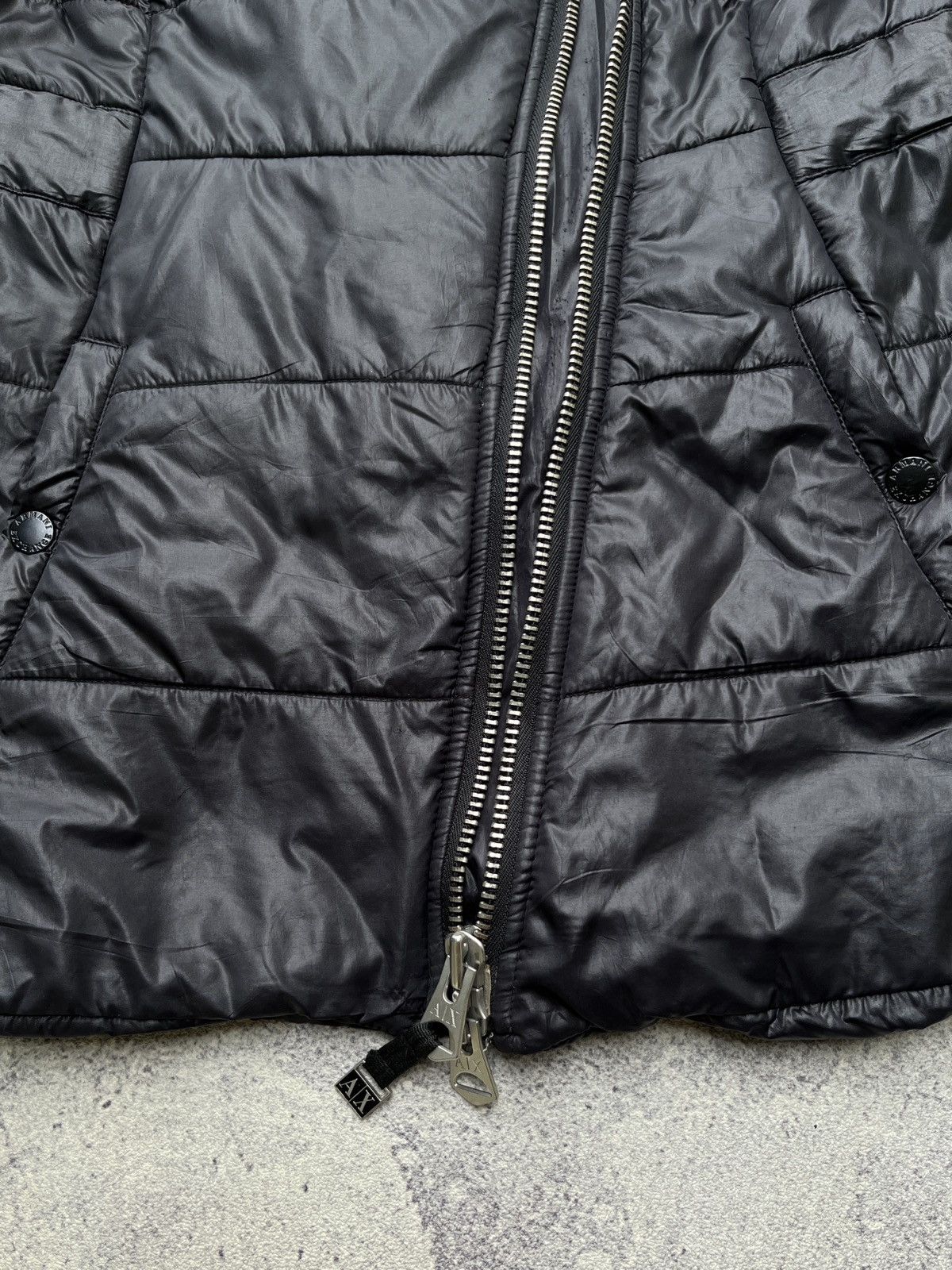 Armani Exchange Sample AD2009 Armani Exchange Assymetrical Faux Fur Jacket Size M / US 6-8 / IT 42-44 - 3 Thumbnail