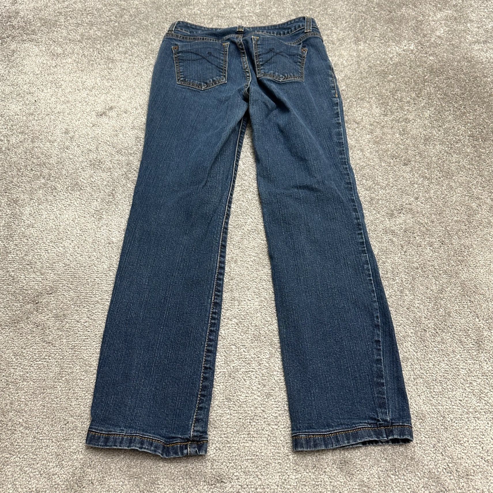 DKNY DKNY Jeans Women Straight Leg Denim Jeans 6 Mid Rise 28x28.5 Blue Dark Wash 5-Pocket Women's Size 28" / US 6 / IT 42 - 2 Thumbnail