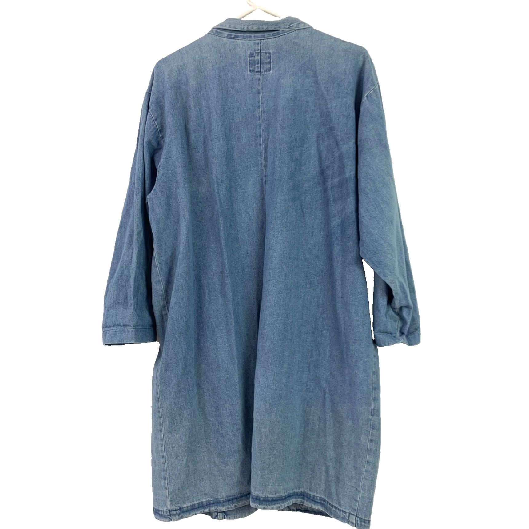 Denime VINTAGE Sun Belt Denim Oversized Denim Jacket Duster Coat Large 1990s Blue Grunge Coat Jacket Mens Size L / US 10 / IT 46 - 5 Thumbnail