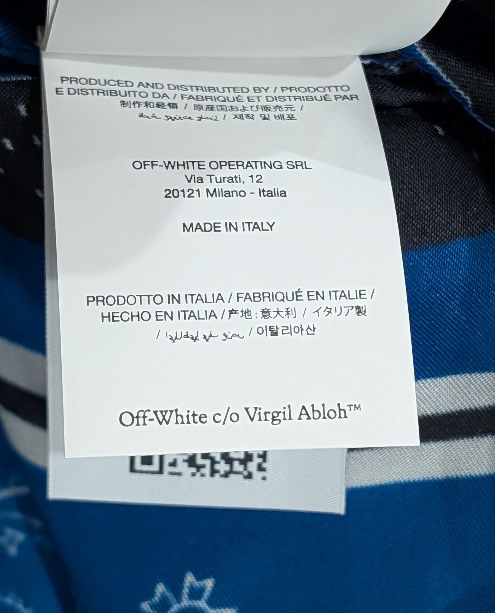 Off-White Off-White Bandana Satin Button Up Shirt Blue/Multi Medium Size US M / EU 48-50 / 2 - 10 Thumbnail