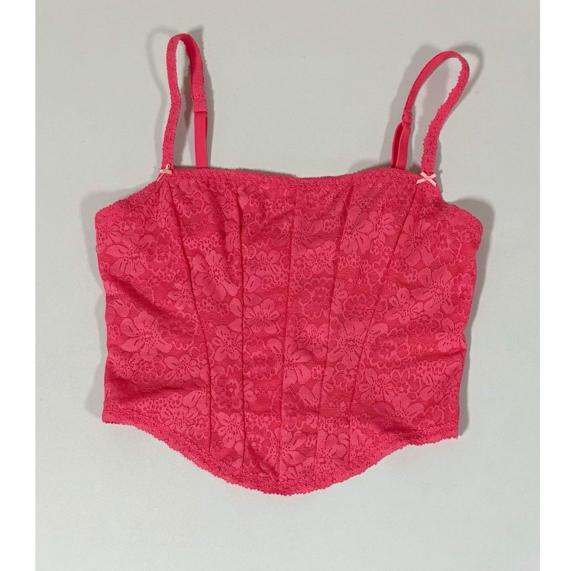 Victoria's Secret Magenta Floral Lace Bustier Bra Top Bralette Lingerie Size S Size S / US 4 / IT 40 - 1 Thumbnail