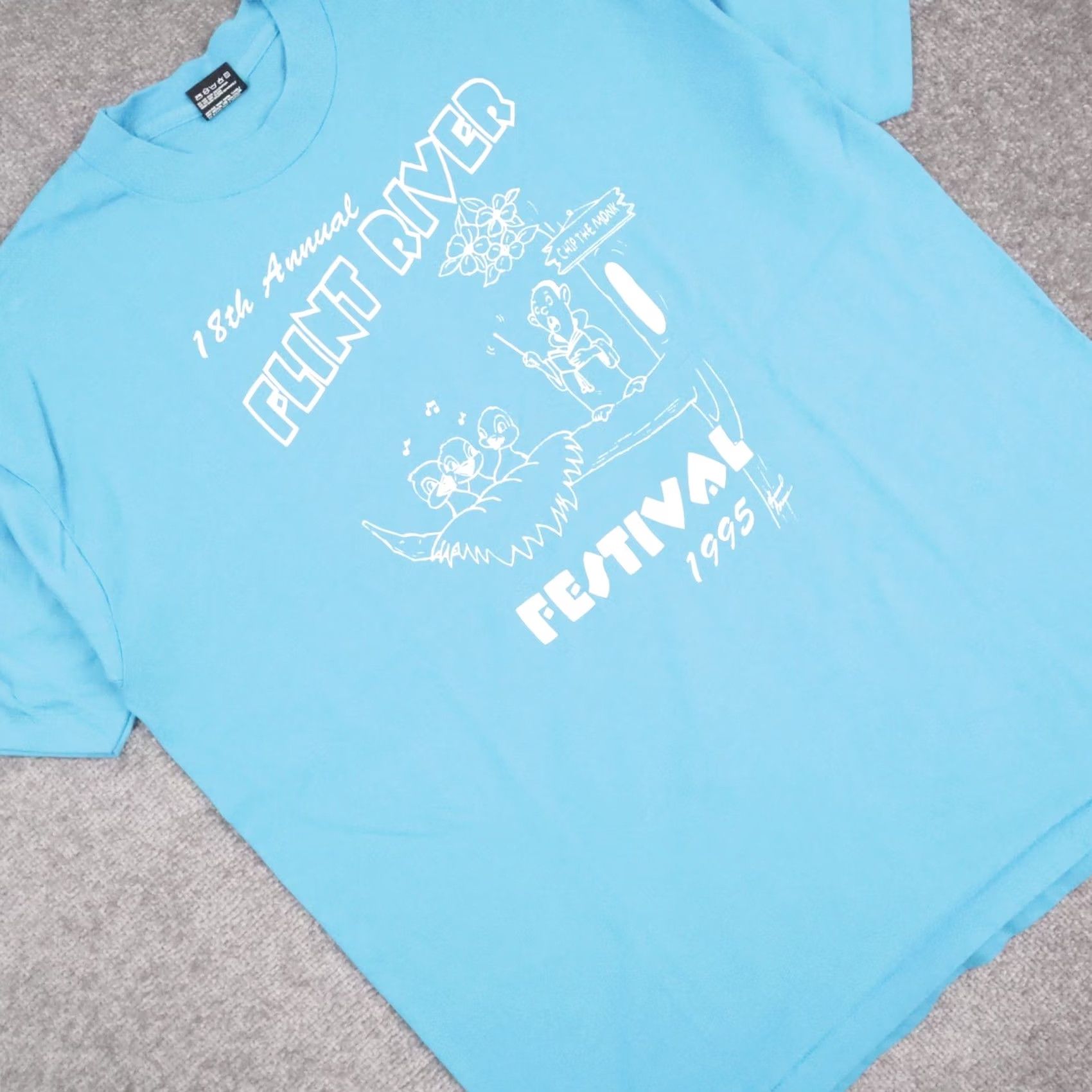 Vintage VTG Flint River Festival Florida USA Made in USA XL Blue Short Sleeve T-Shirt Men Size US XL / EU 56 / 4 - 7 Thumbnail