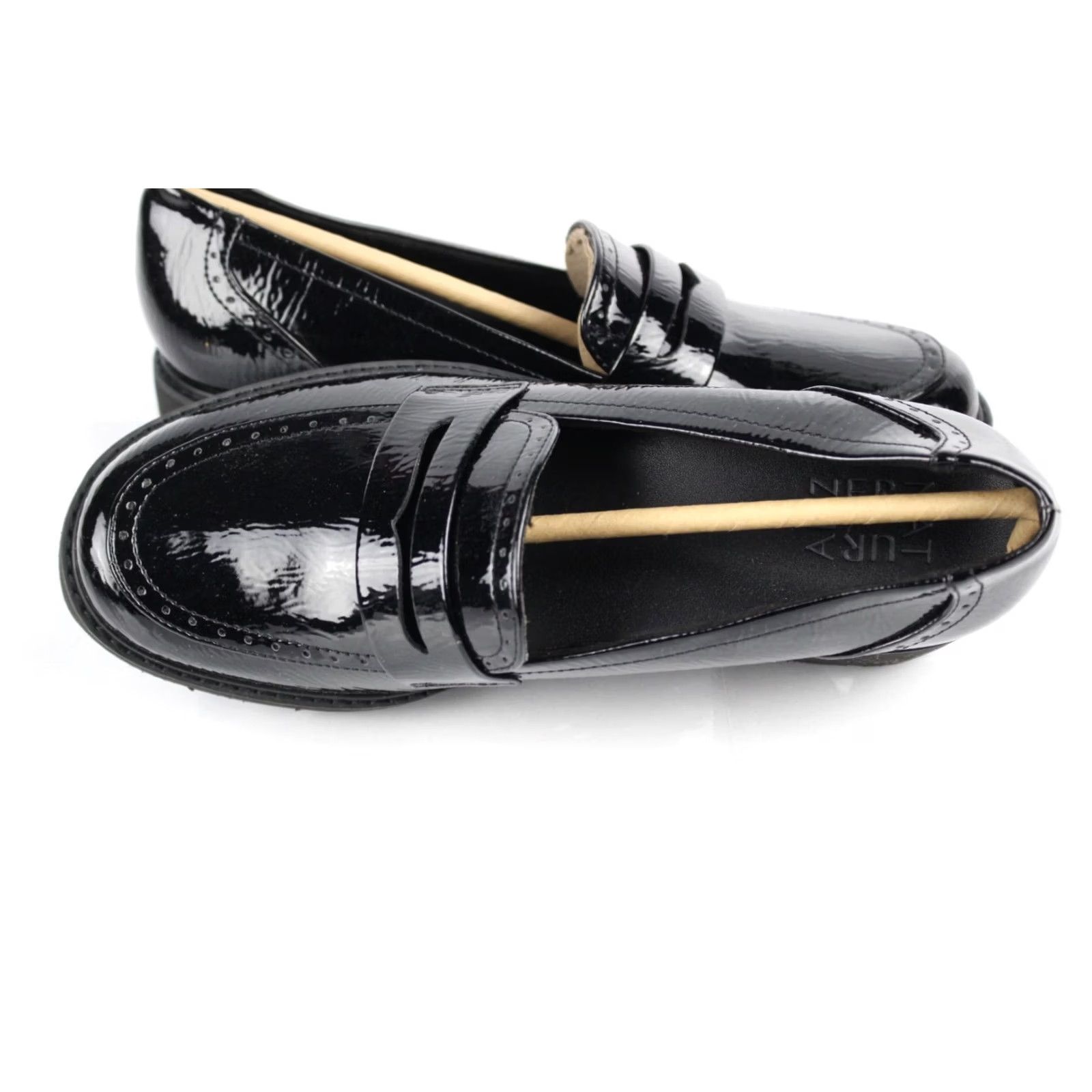 Naturalizer Naturalizer Women's Charisma Platform Loafer 7.5 Wide Black Patent Size US 5 / IT 35 - 3 Thumbnail