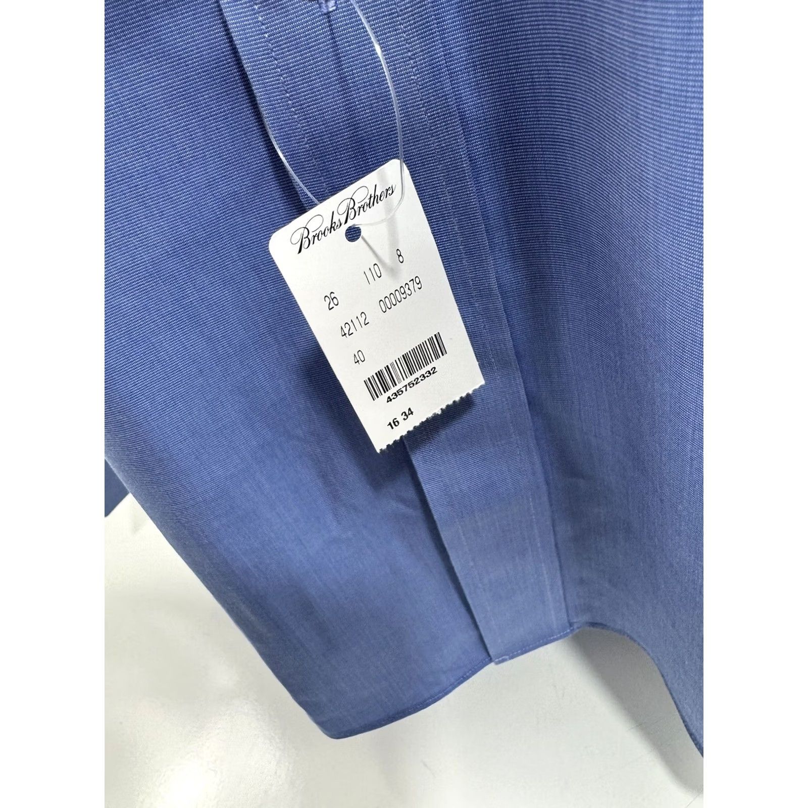 Brooks Brothers BROOKS BROTHERS - NEW w TAG - FRENCH CUFF Mens 16 / 34 Dress Shirt Blue Button-Up Long Sleeve Modern Fit Shirt Mens 16 34 Blue 90s Event Size 42R - 2 Thumbnail
