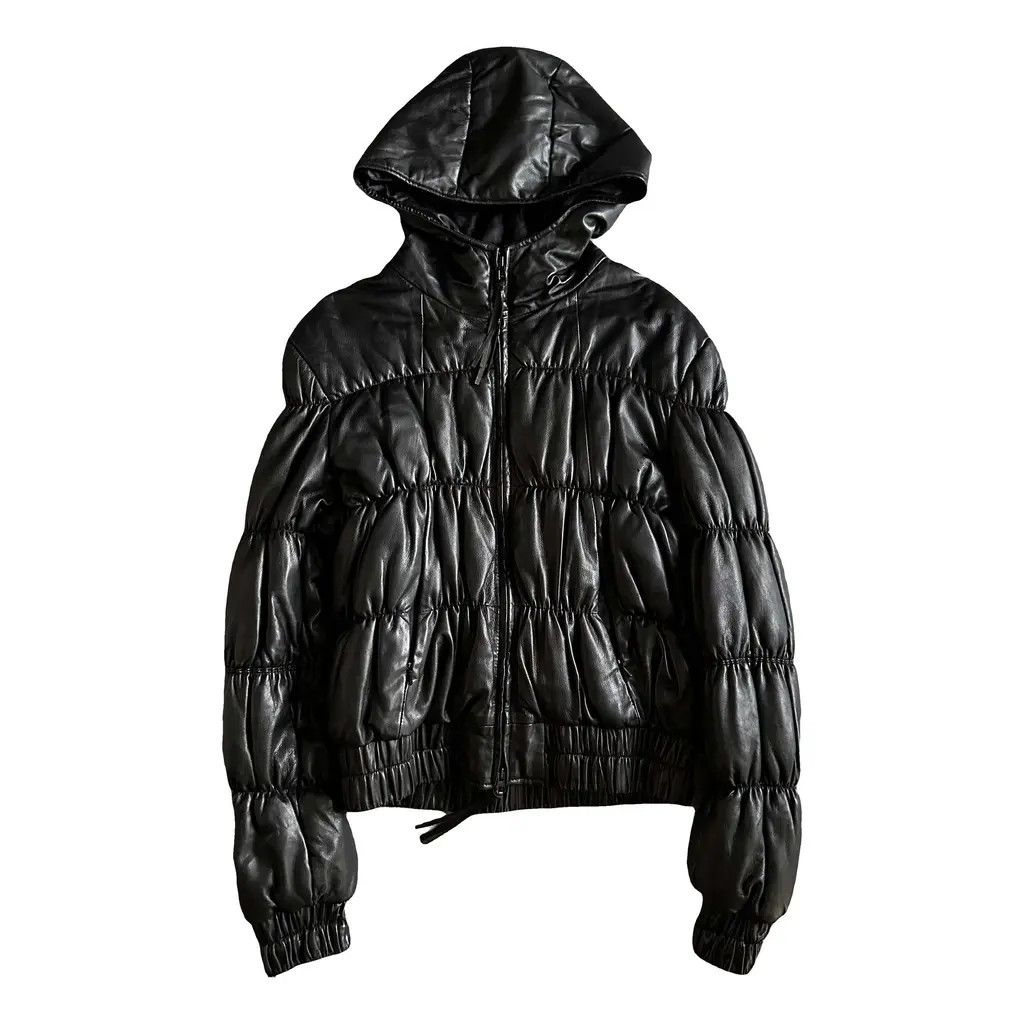 Armani Armani Jeans Archive Real Leather Puffer Pleated Jacket Size US M / EU 48-50 / 2 - 1 Thumbnail