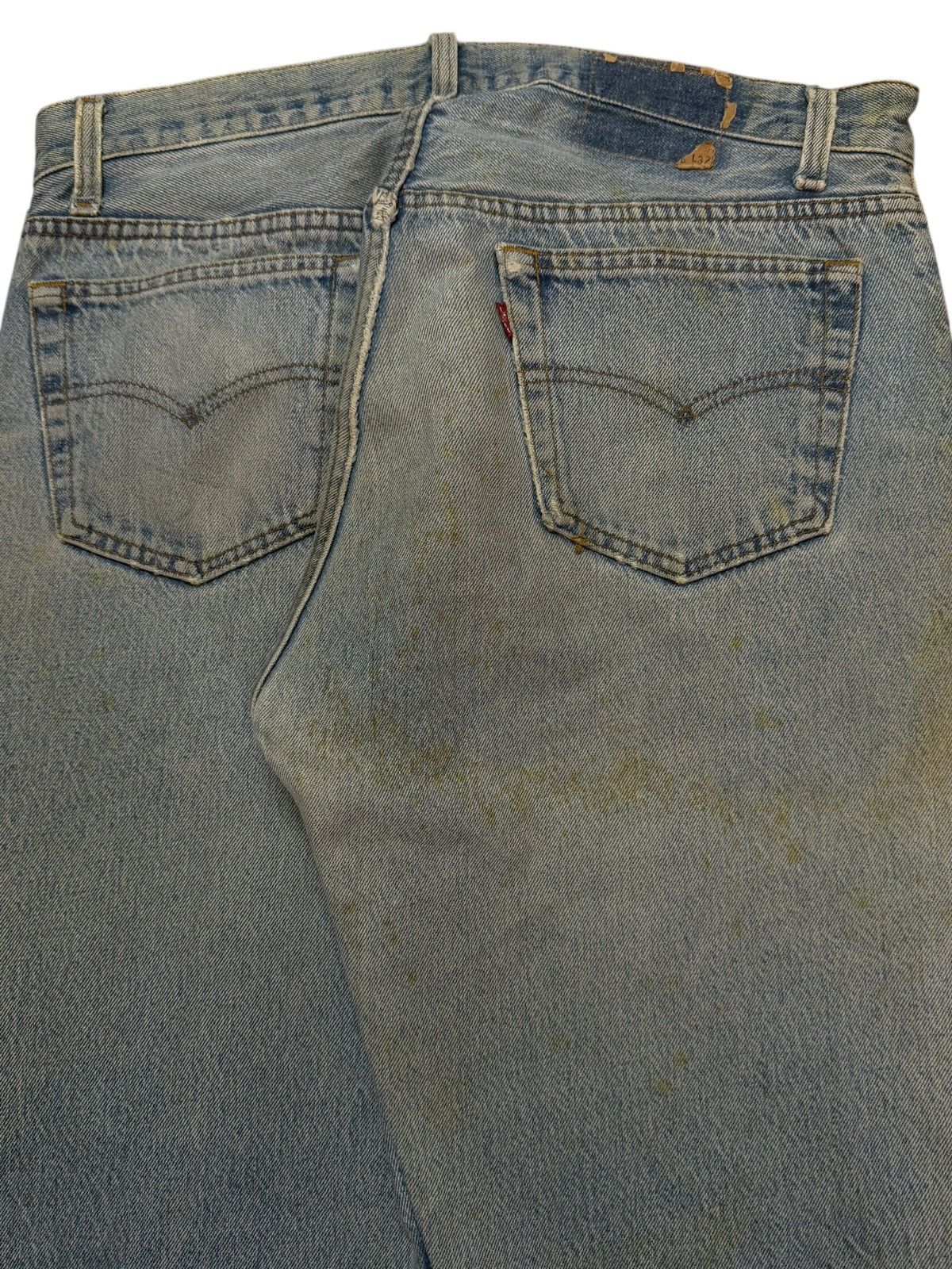 Levi's Vintage 80s Levis 501 Blue Mud Wash Distress Regular Fits Size US 33 - 4 Thumbnail