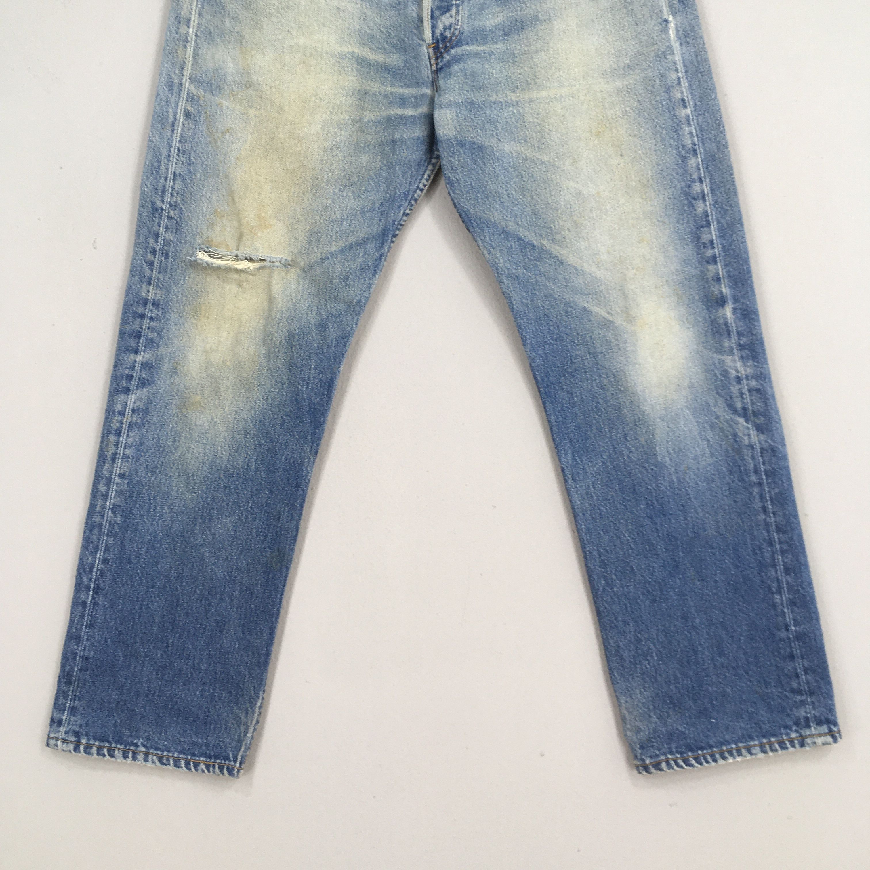 Levi's Size 33x27 Vintage 90s Levi's 501 Straight Cut Denim S973 Size US 33 - 3 Thumbnail