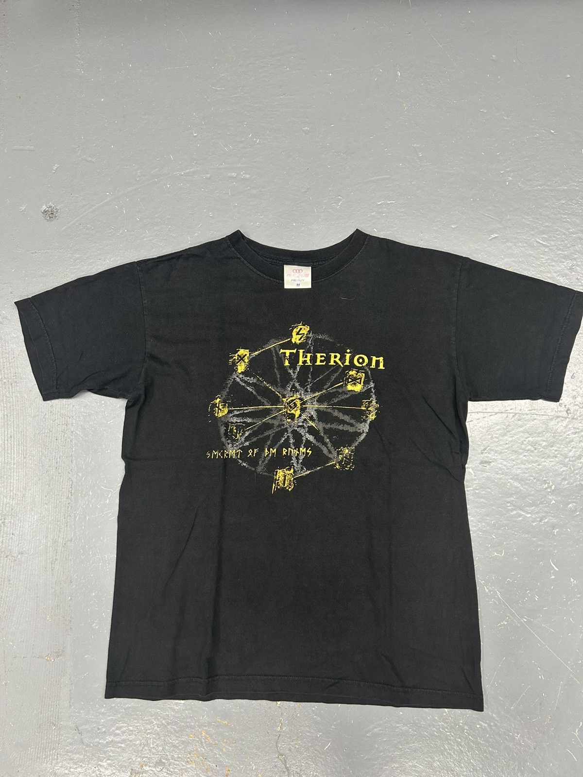 Band Tees Crazy Vintage 90s Y2K Therion Black Graphic Band Tee Shirt Size US M / EU 48-50 / 2 - 1 Thumbnail