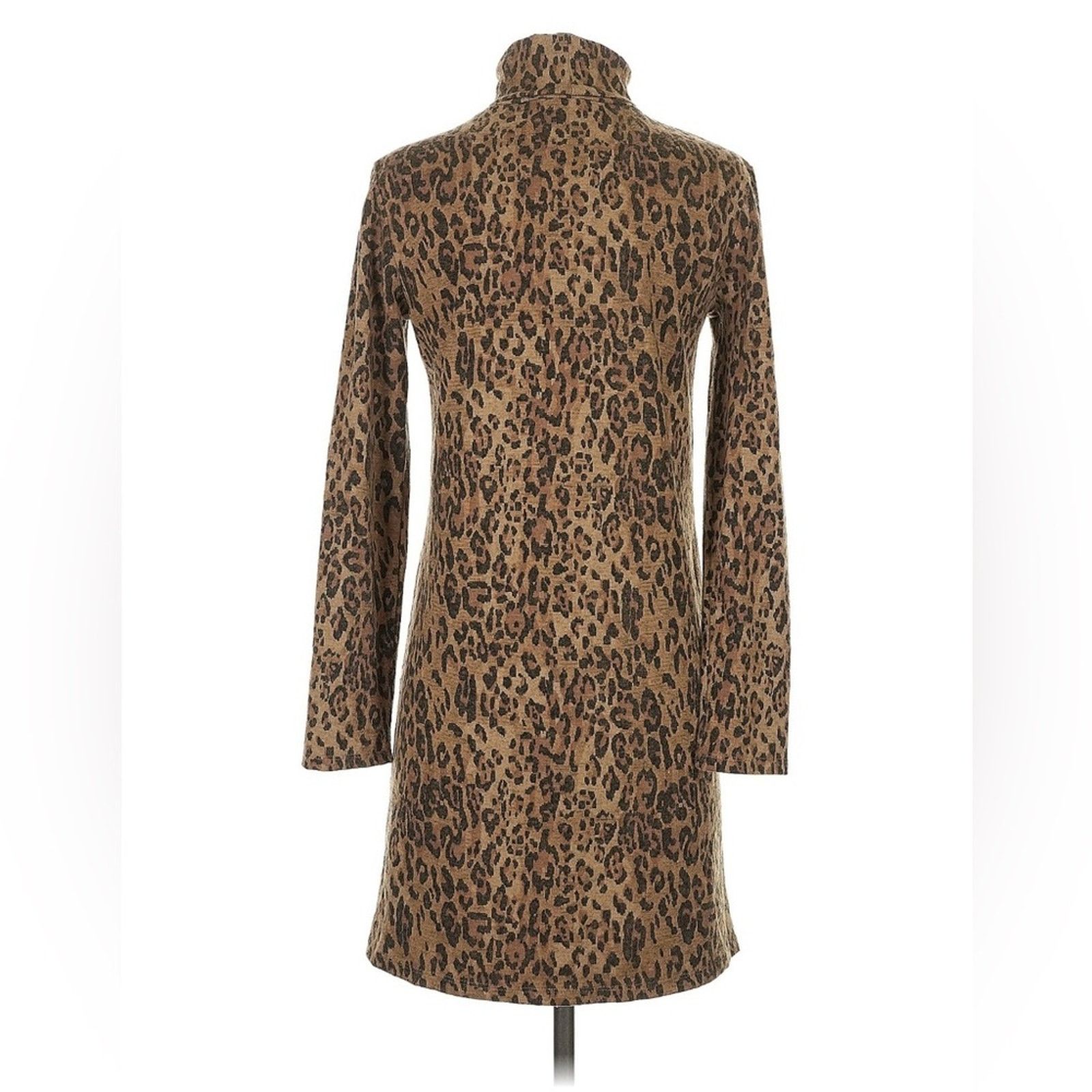 Zara Zara Animal Print Knit Turtleneck Dress Size S / US 4 / IT 40 - 2 Thumbnail