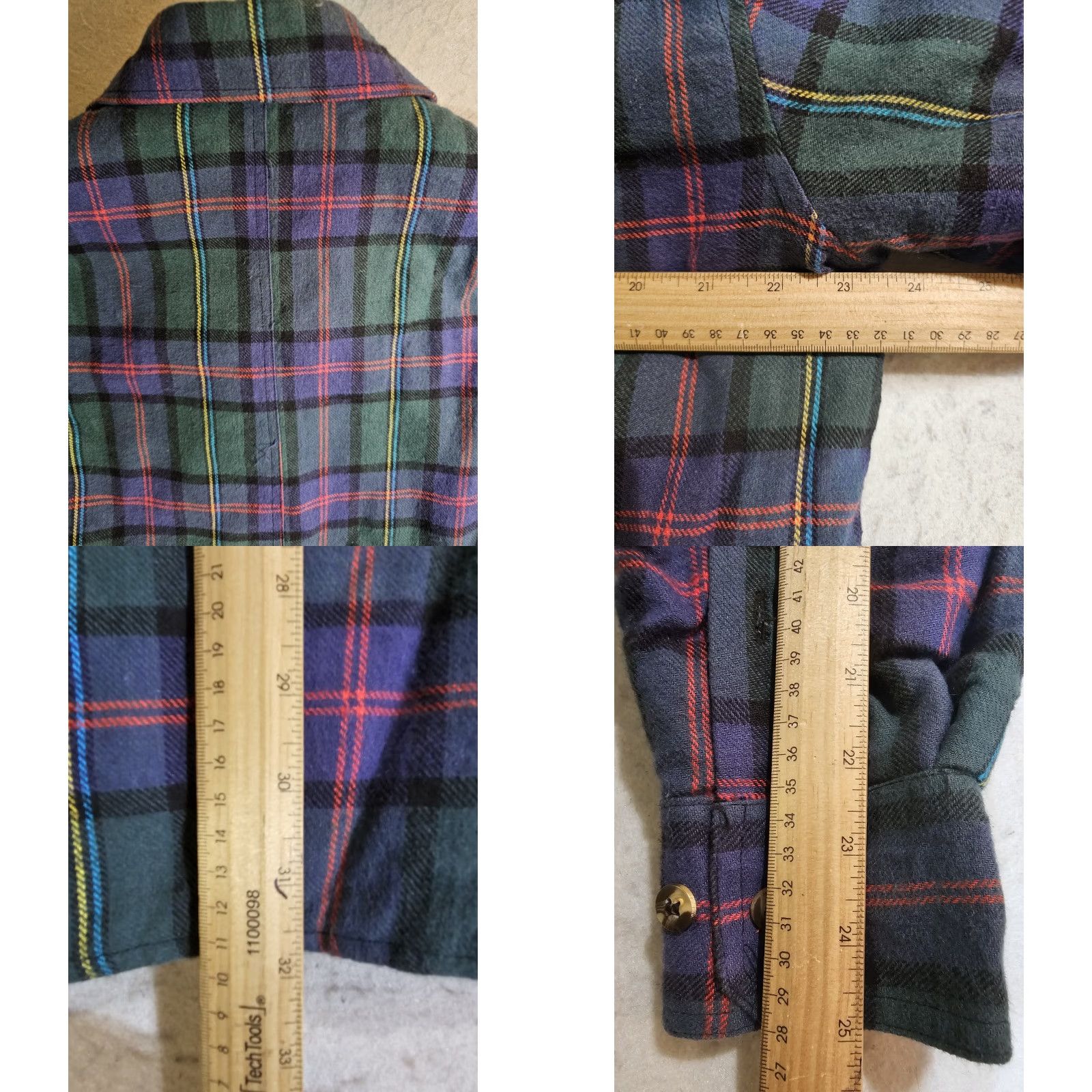 Vintage VINTAGE Big Yank Flannel Blue Plaid Shirt Jacket Button-Up Lined Men's Sz Large Shirt Size US L / EU 52-54 / 3 - 8 Thumbnail