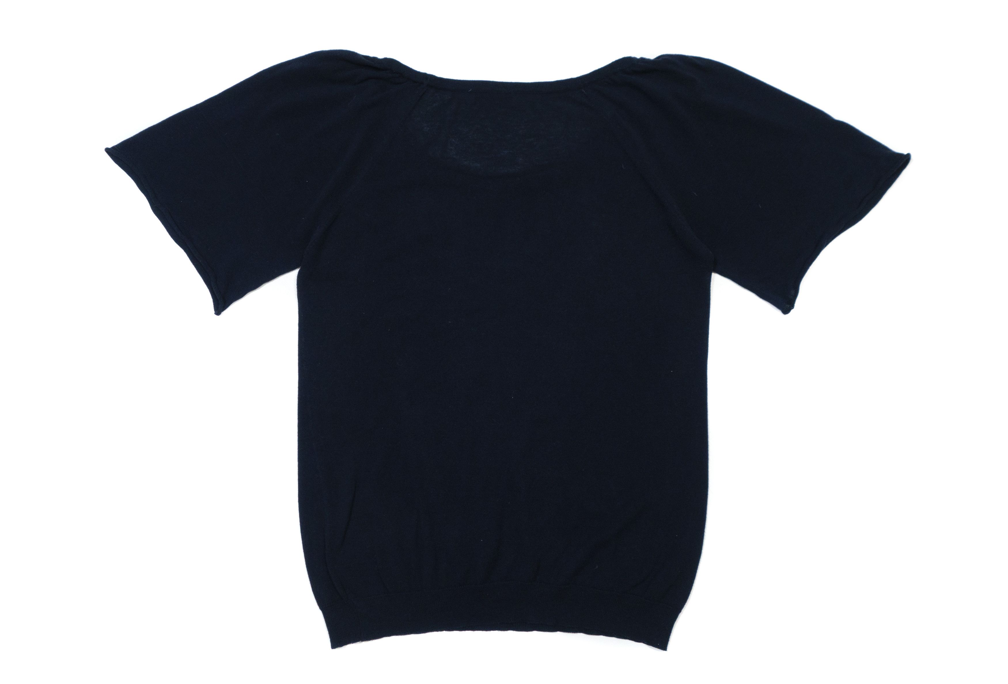 Prada Prada Fine Knit Short Sleeve Scoop Neck Top Made in Italy Size M / US 6-8 / IT 42-44 - 2 Thumbnail