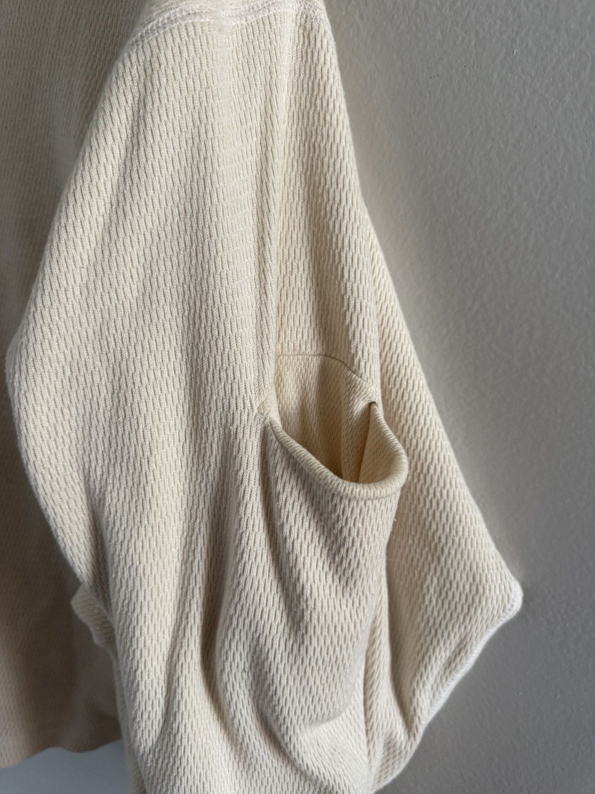 Kanye West SAMPLE Yeezy Season 7 Double Layer Thermal Upcycled Crewneck Size US L / EU 52-54 / 3 - 8 Thumbnail