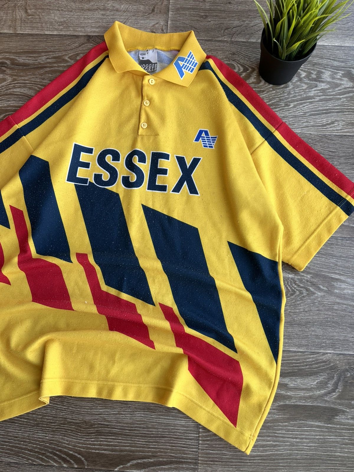 Vintage 🔥 1993 Essex County Cricket Club CCC Jersey Polo T Shirt UK Size US XL / EU 56 / 4 - 4 Thumbnail