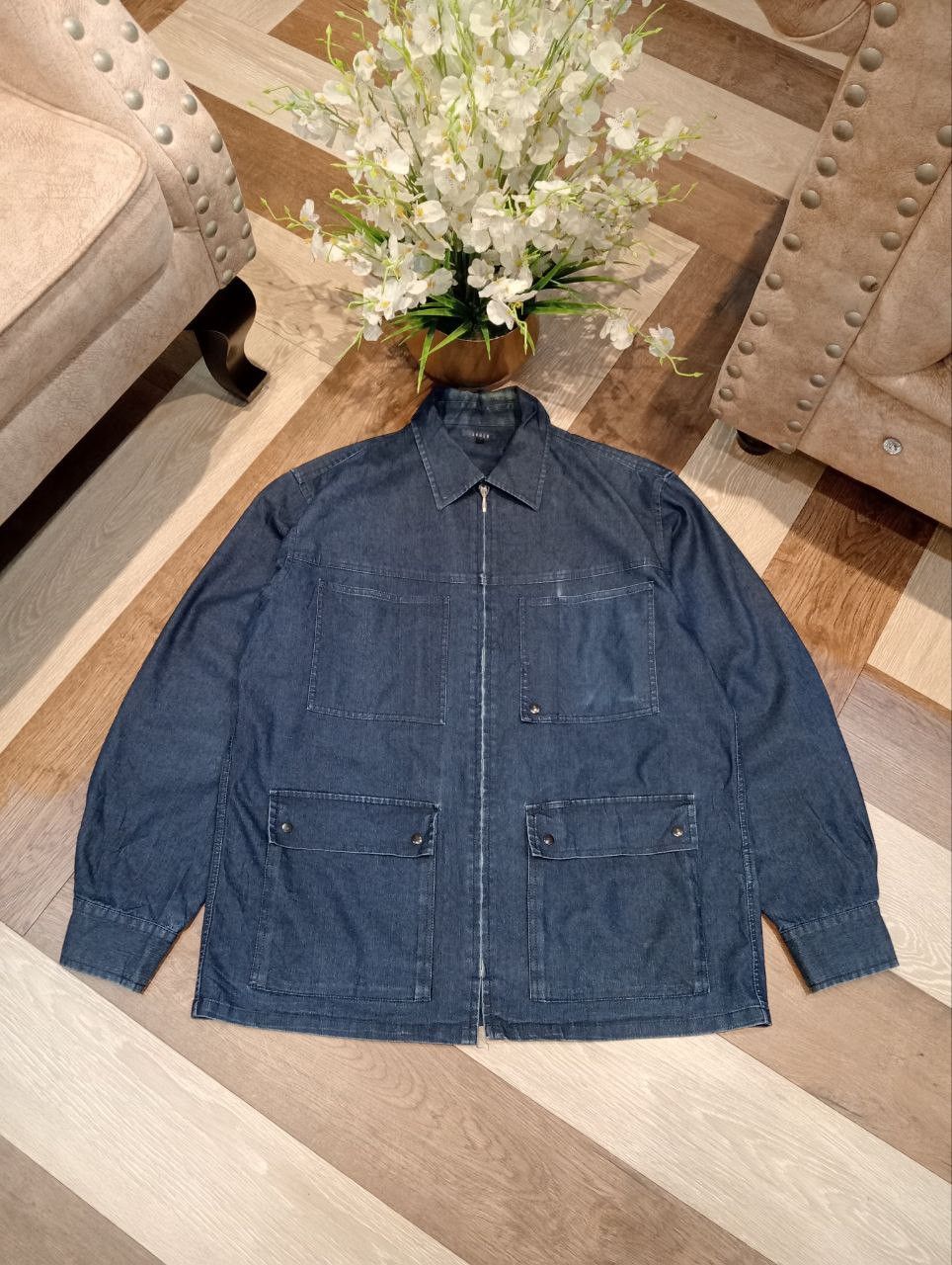 JUN MEN JUNMEN JAPAN LIGHT BLUE DENIM JACKET - SIZE L Size US L / EU 52-54 / 3 - 2 Thumbnail