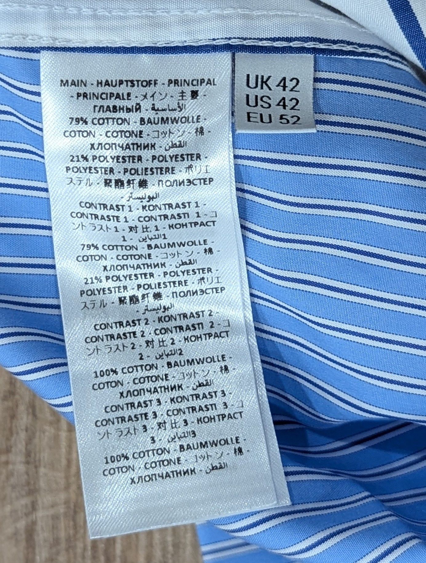 JW Anderson JW Anderson Mixed Stripe SS Button Up Shirt Light Blue 52 Size US L / EU 52-54 / 3 - 8 Thumbnail