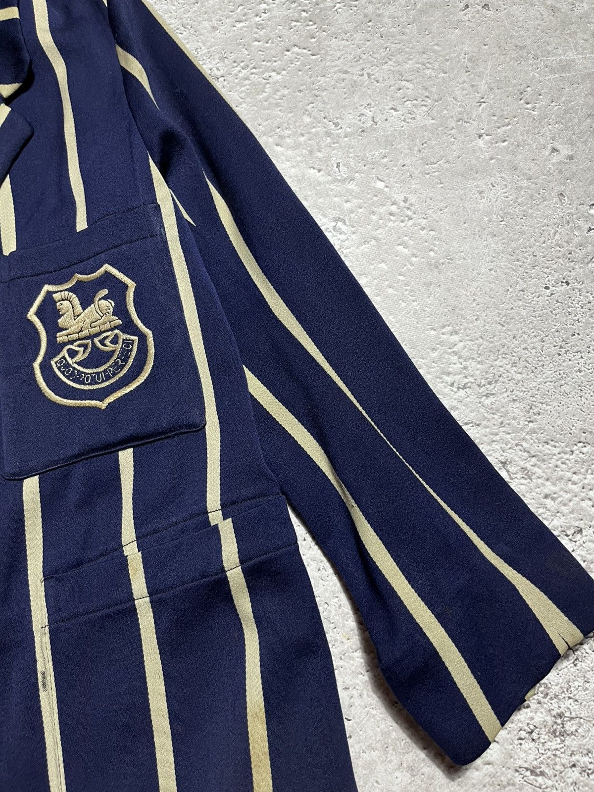 Japanese Brand × Vintage Vintage Striped School Blazer Leycott York UK with Crest Size S / US 4 / IT 40 - 9 Thumbnail