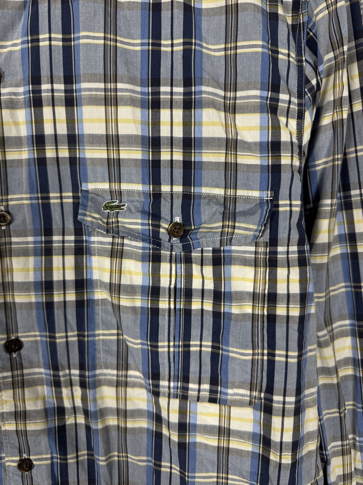 Lacoste Men’s Lacoste Long Sleeve Plaid Shirt Button Up Size 41 Size US M / EU 48-50 / 2 - 6 Thumbnail