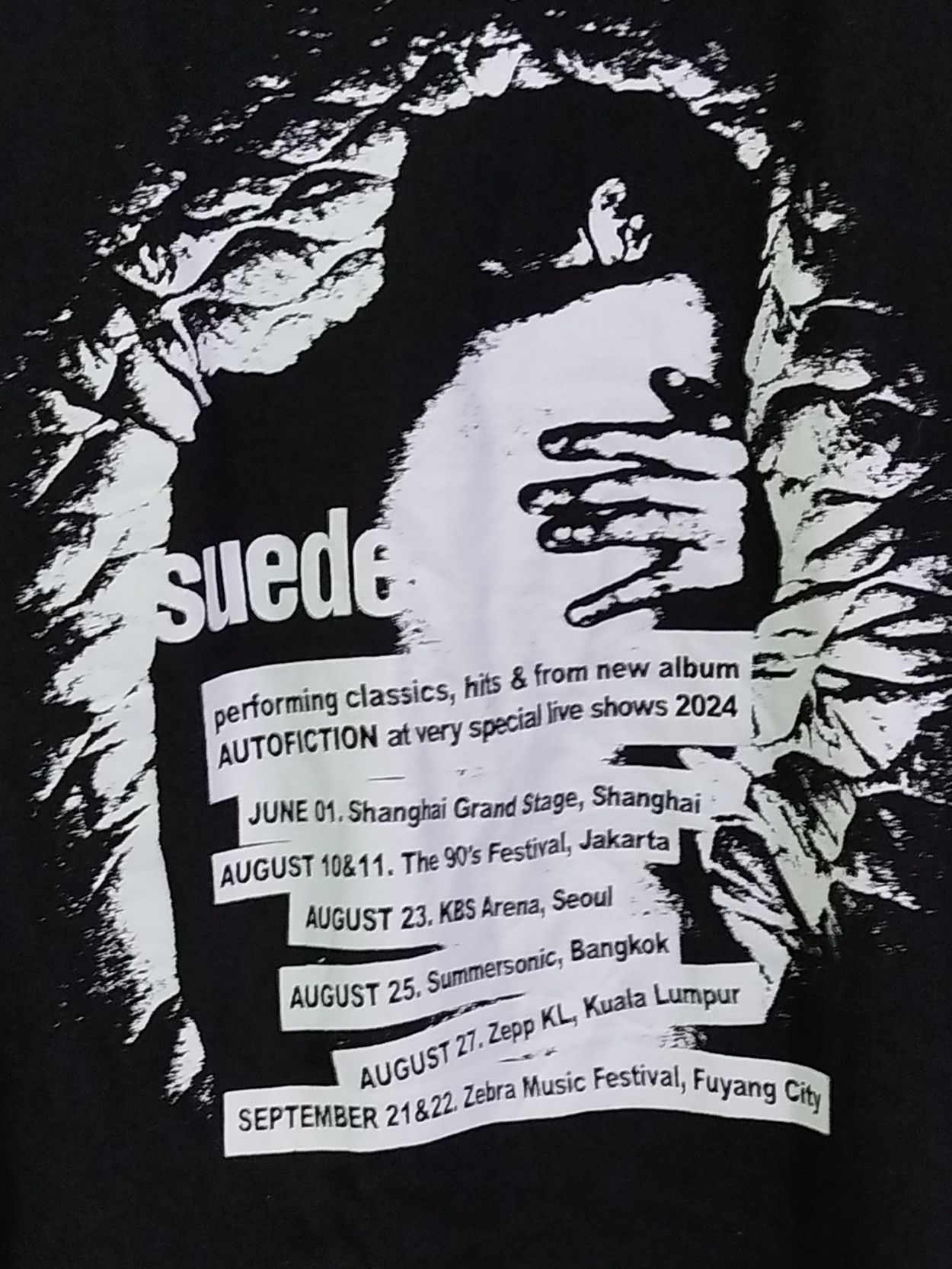 Band Tees Suede Asia Tour 2024 Size US L / EU 52-54 / 3 - 4 Thumbnail