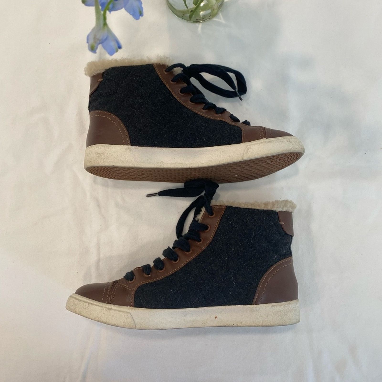 Tory Burch Tory Burch Women's Hi-Top Flannel Booties - 7.5 Size US 7.5 / IT 37.5 - 3 Thumbnail