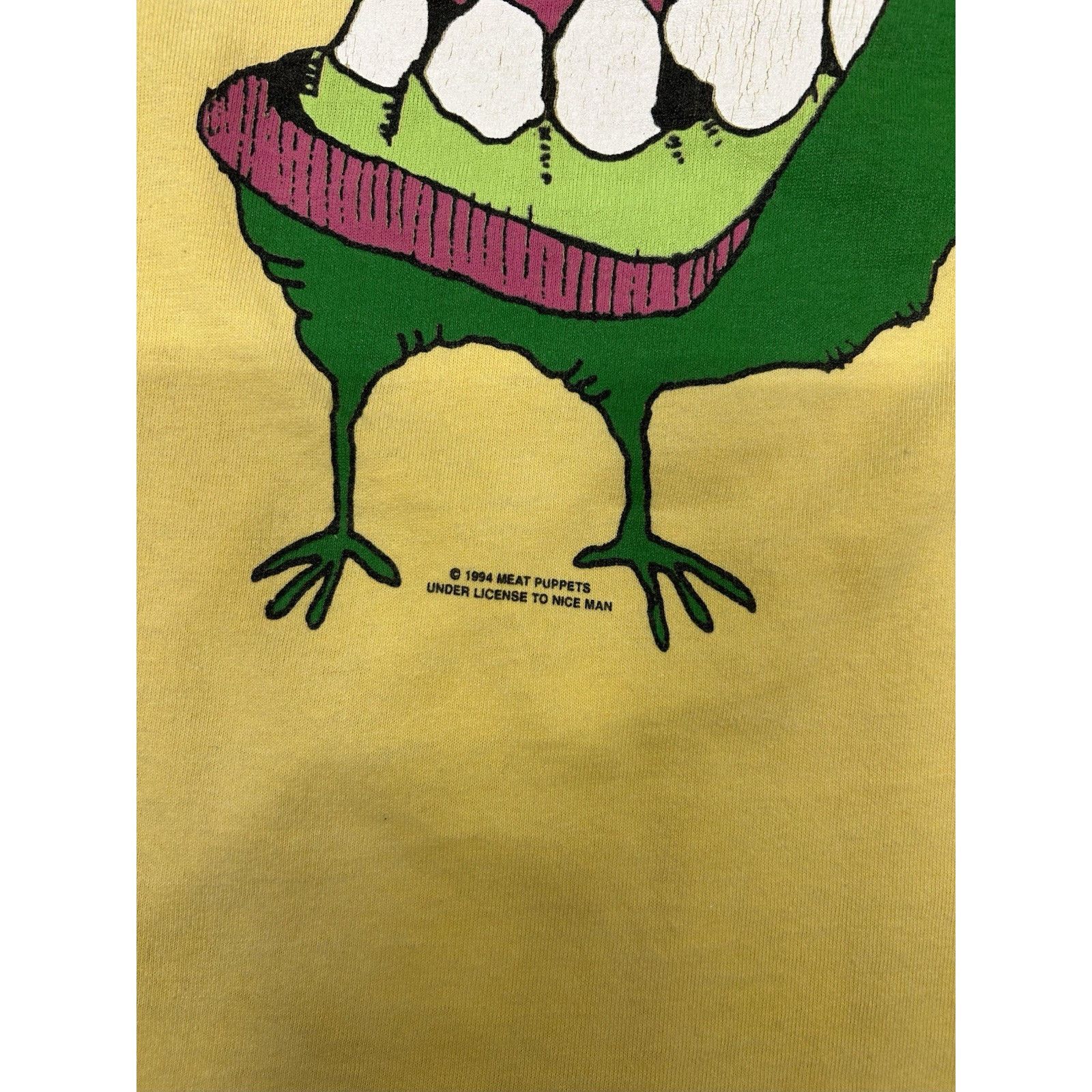 Fruit Of The Loom VTG 90s Meat Puppets “Too High Too Die” T-shirt Size US XL / EU 56 / 4 - 3 Thumbnail