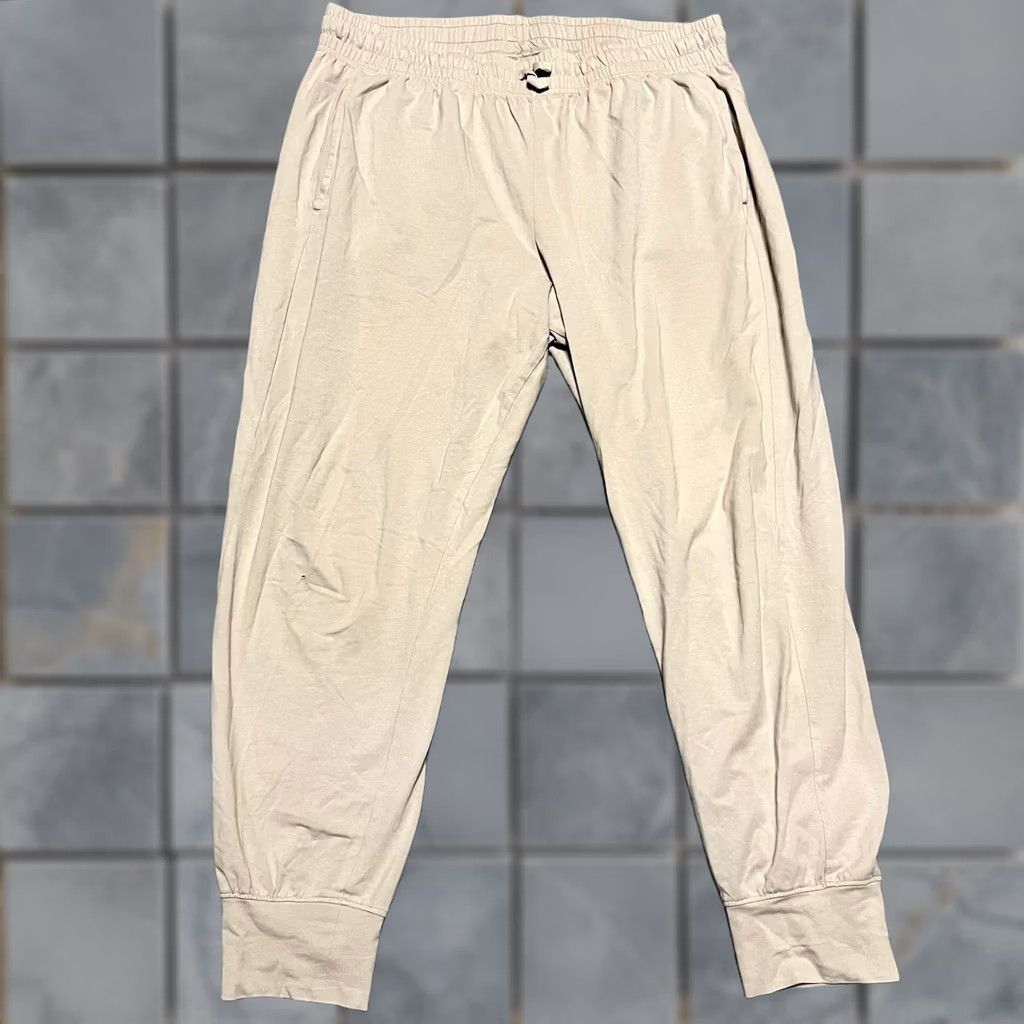 Vintage Pact Pants Womens Large Cream Jogger Lounge Organic flaw small hole TAN TAN? Size 36" / US 14 / IT 50 - 1 Thumbnail