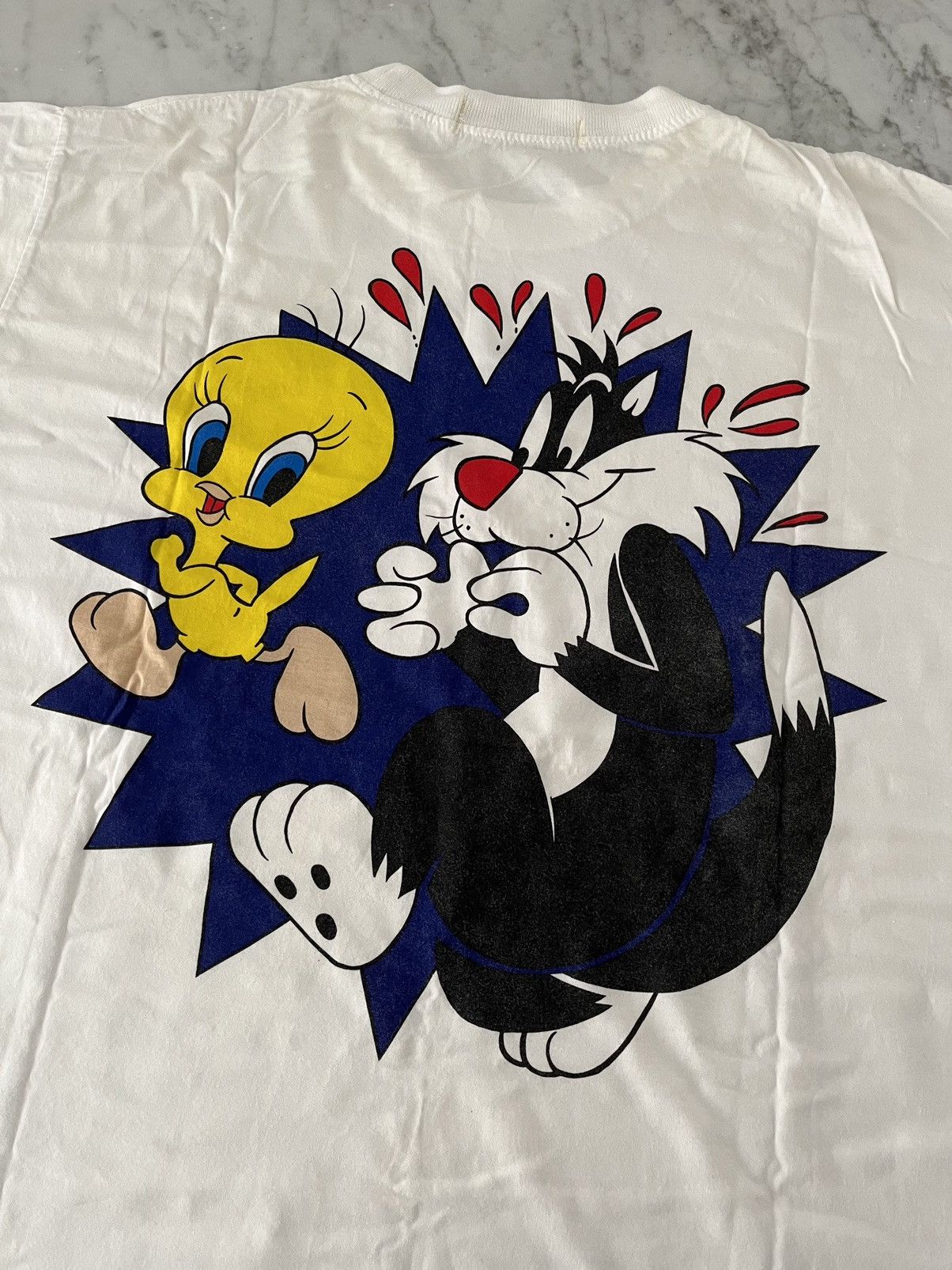 Vintage TWEETY AND SYLVESTER GRAPHIC T-SHIRT Size US M / EU 48-50 / 2 - 2 Thumbnail