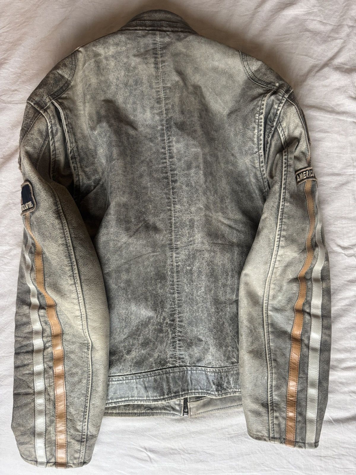 Vintage Racer leather jacket military size M american army Size US M / EU 48-50 / 2 - 5 Thumbnail