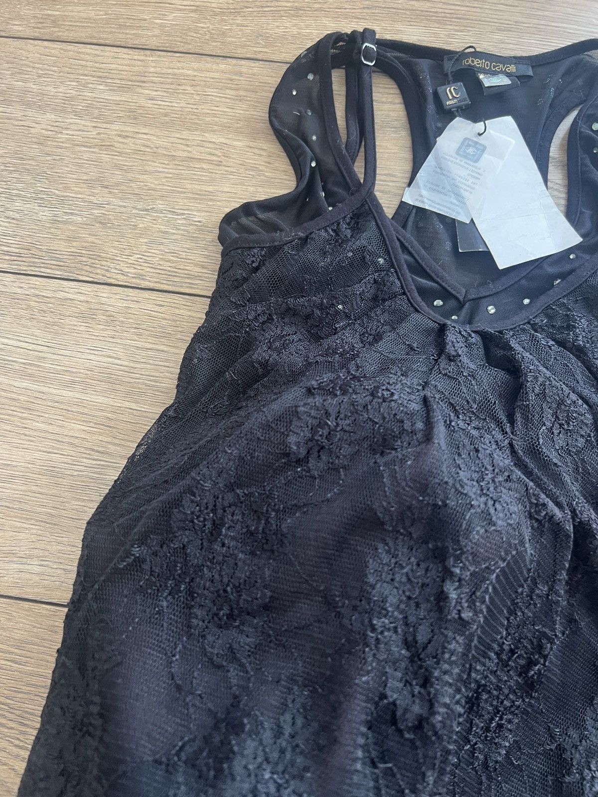 Roberto Cavalli Lace top S Roberto Cavalli vintage 2yk avand garde emo goth Size S / US 4 / IT 40 - 4 Thumbnail