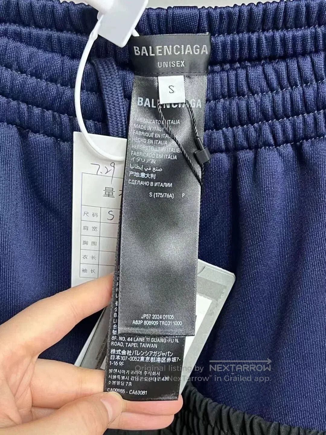 Balenciaga balenciaga black and blue athletic pants. Size US 26 / EU 42 - 6 Thumbnail