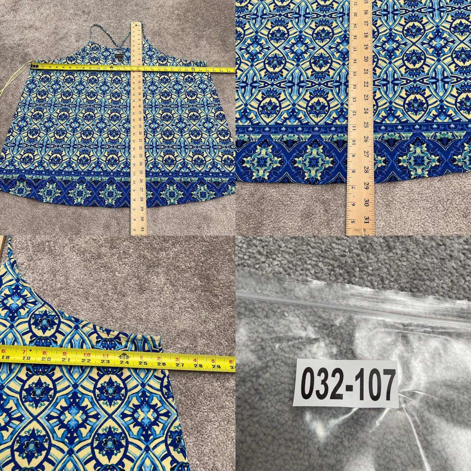 Vintage The Limited Halter Camisole Tank Top Womens 2X Blue Geometric Stretch Casual Tank Size XXL / US 16-18 / IT 52-54 - 8 Thumbnail